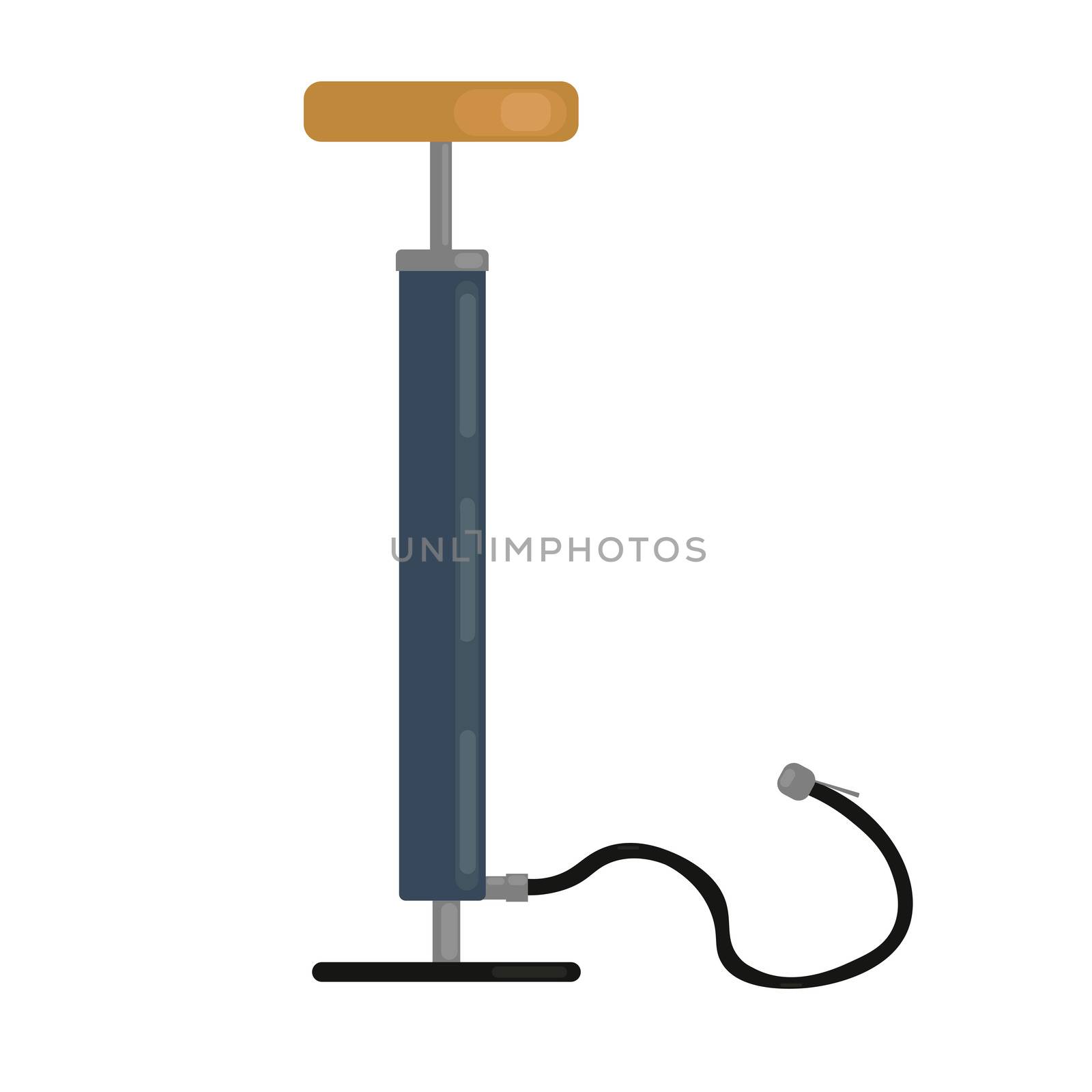 manual air pump against white background, abstract art illustration.
