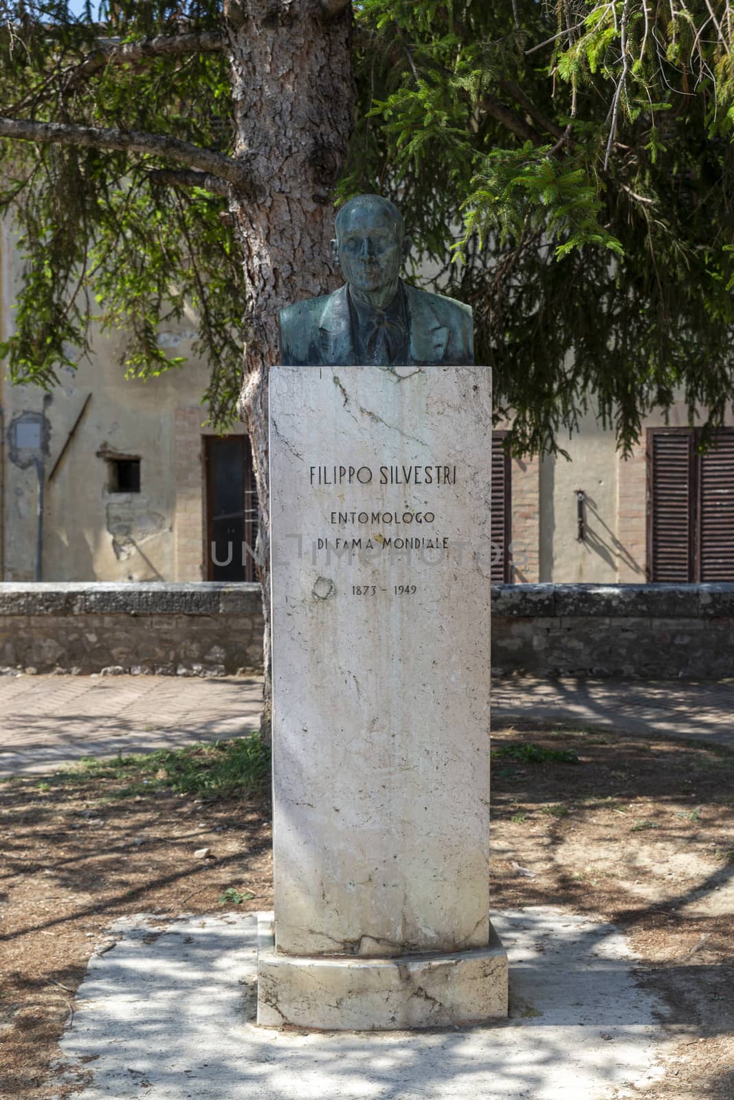 Monument to Filippo Silvestri in the town of Bevagna by carfedeph