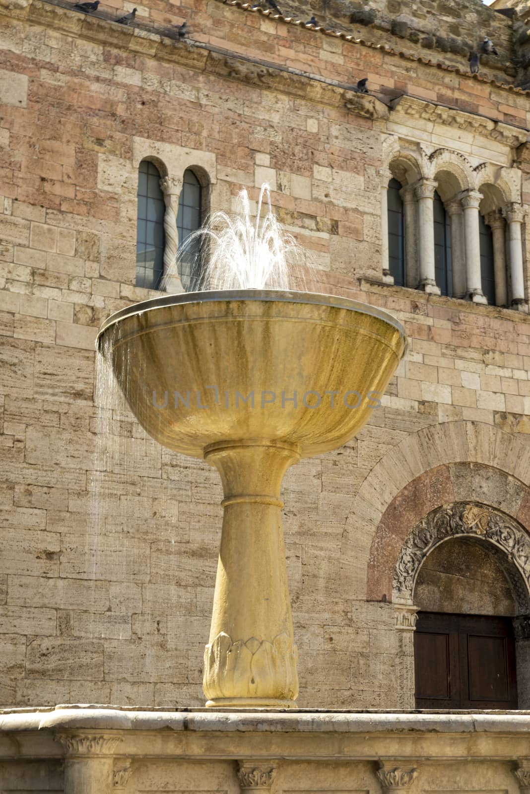 Fountain located in front of the church of San Silvestro in the town of Bevagna by carfedeph