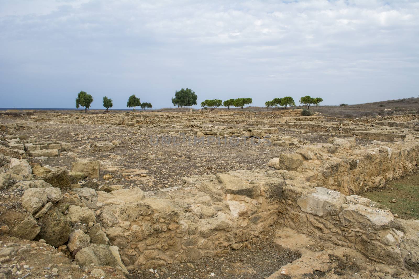 Pafos, Cyprus,Roman archeological site of paphos. Ancient civilization.