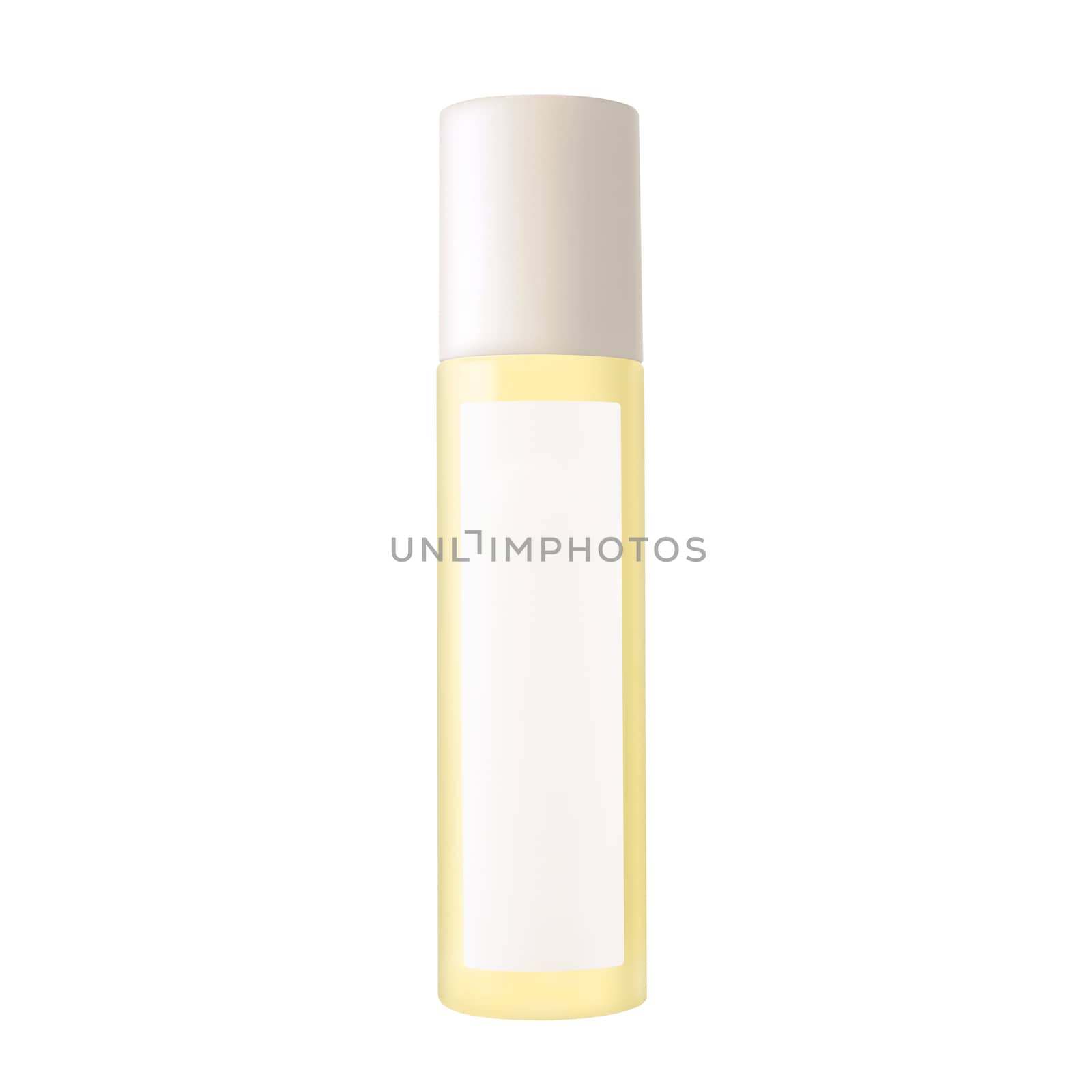 Cosmetic bottle with a pipette isolate on white background with clipping path