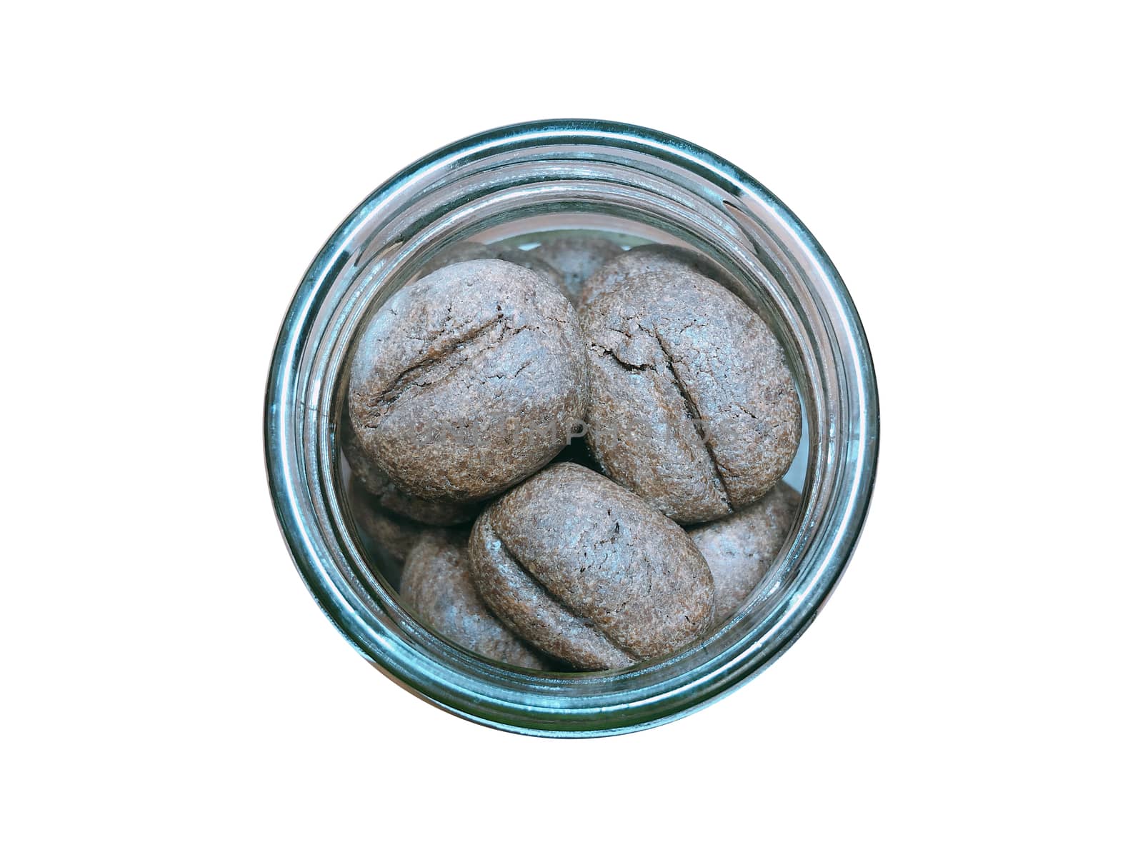 Coffee bean breads on wooden background by uphotopia