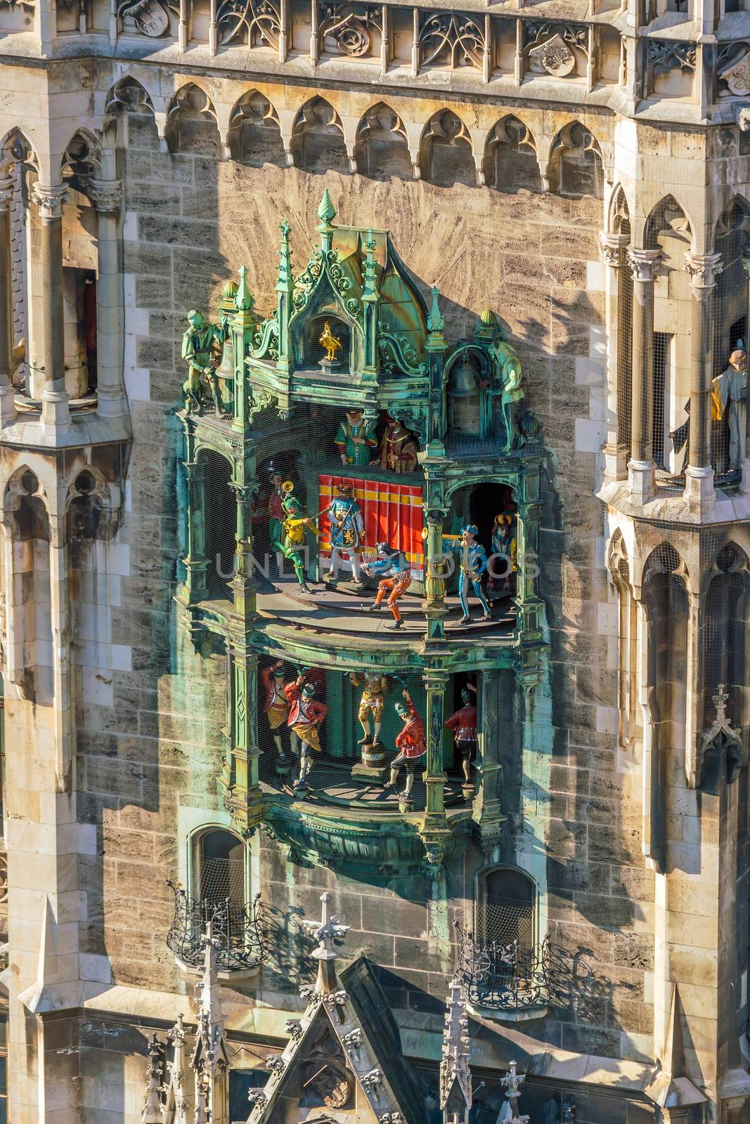 Marienplatz City Hall Tower Clock In Germany