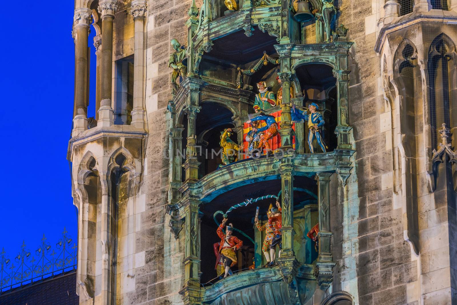 Marienplatz City Hall Tower Clock In Germany