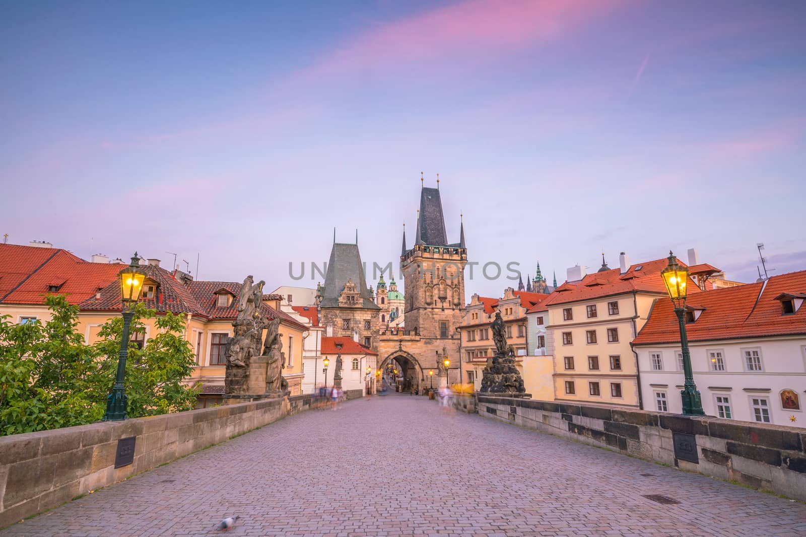 Famous iconic image of Charles bridge and Praguecity skyline by f11photo