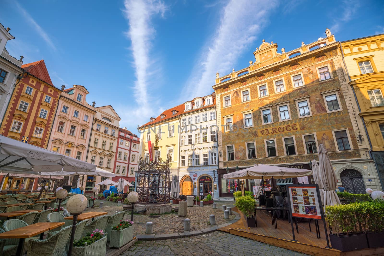 Heritage buildings in Old Town of Prague in Czech Republic by f11photo