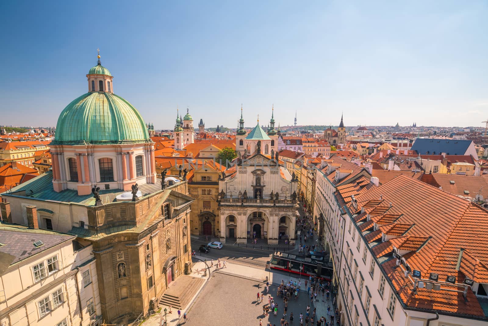 Famous iconic image of  Prague city skyline by f11photo