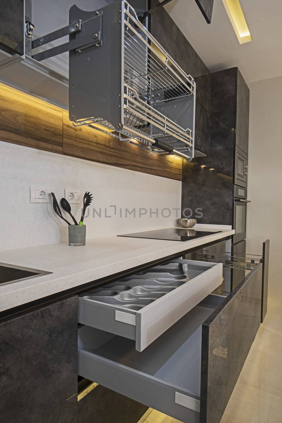 Modern kitchen design in a luxury apartment by paulvinten