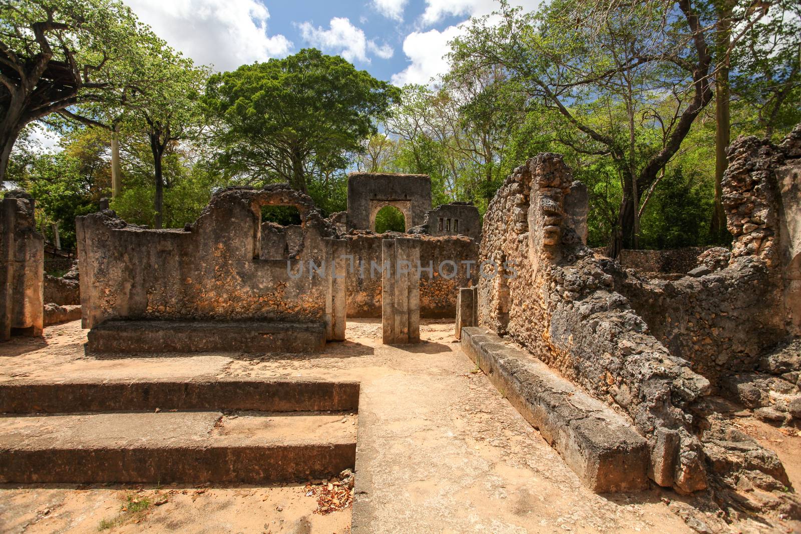 Remains of ancient african city Gede (Gedi) in Watamu, Kenya wit by Ivanko