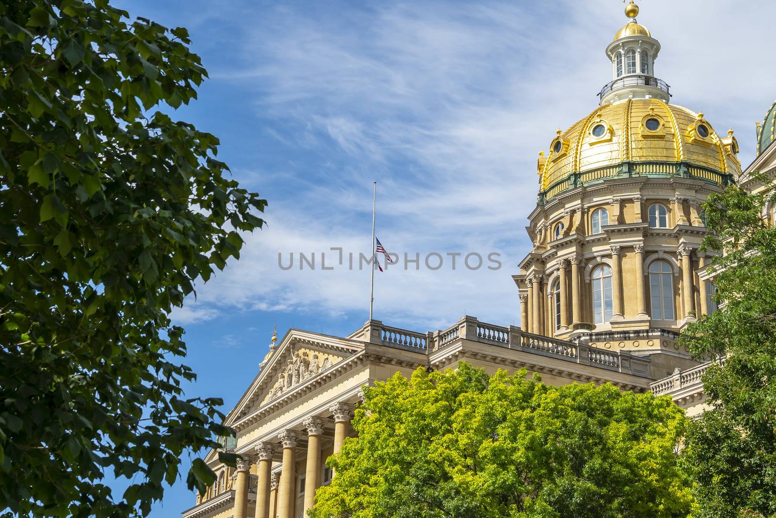 July 19, 2020 - Des Moines, Iowa, USA: The Iowa State Capitol is the state capitol building of the U.S. state of Iowa.