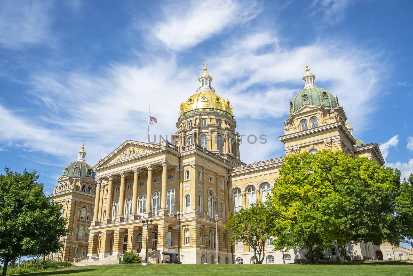 July 19, 2020 - Des Moines, Iowa, USA: The Iowa State Capitol is the state capitol building of the U.S. state of Iowa.