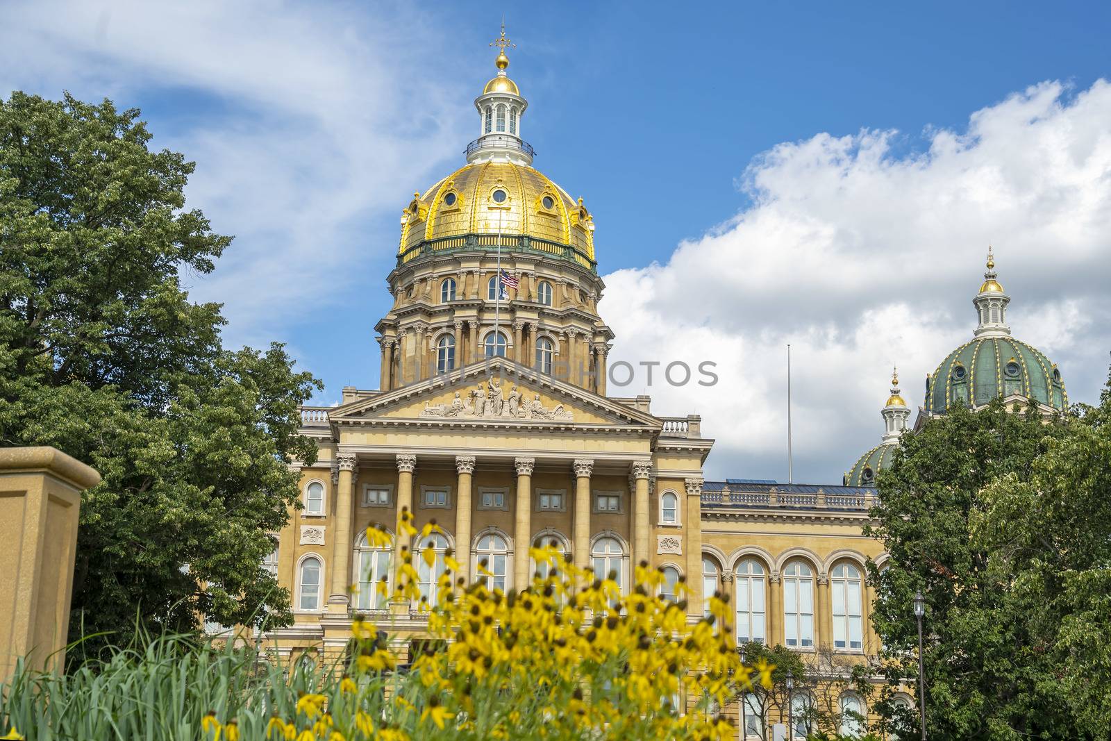 July 19, 2020 - Des Moines, Iowa, USA: The Iowa State Capitol is the state capitol building of the U.S. state of Iowa.