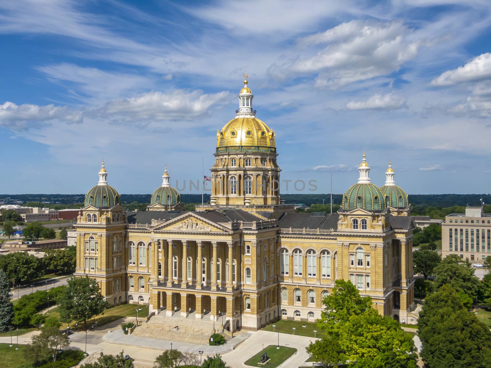 July 19, 2020 - Des Moines, Iowa, USA: The Iowa State Capitol is the state capitol building of the U.S. state of Iowa. default