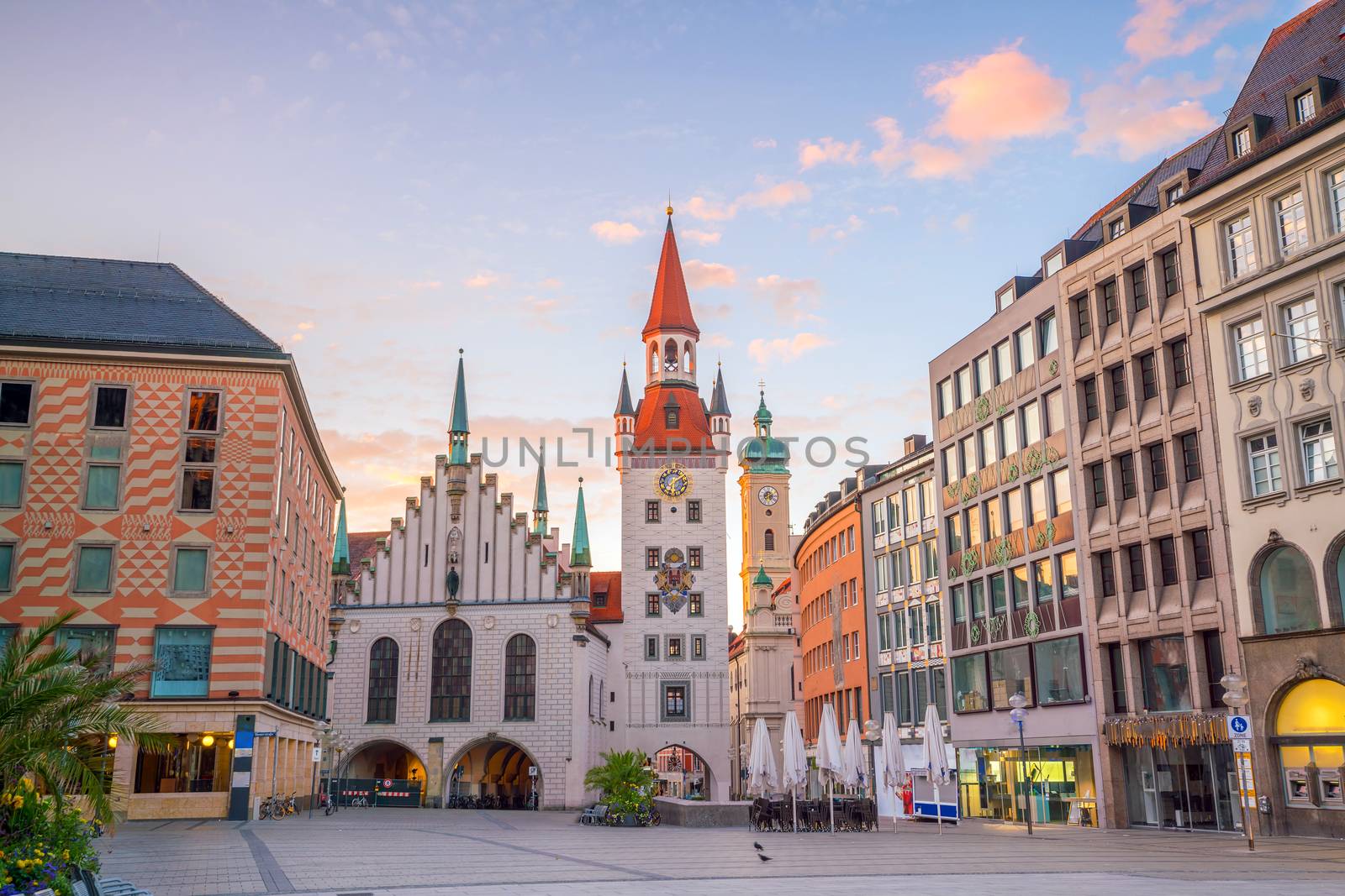 Old Town Hall at Marienplatz Square in Munich by f11photo