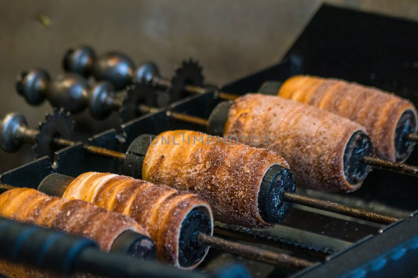 Traditional czech Trdelnik in Prague by f11photo