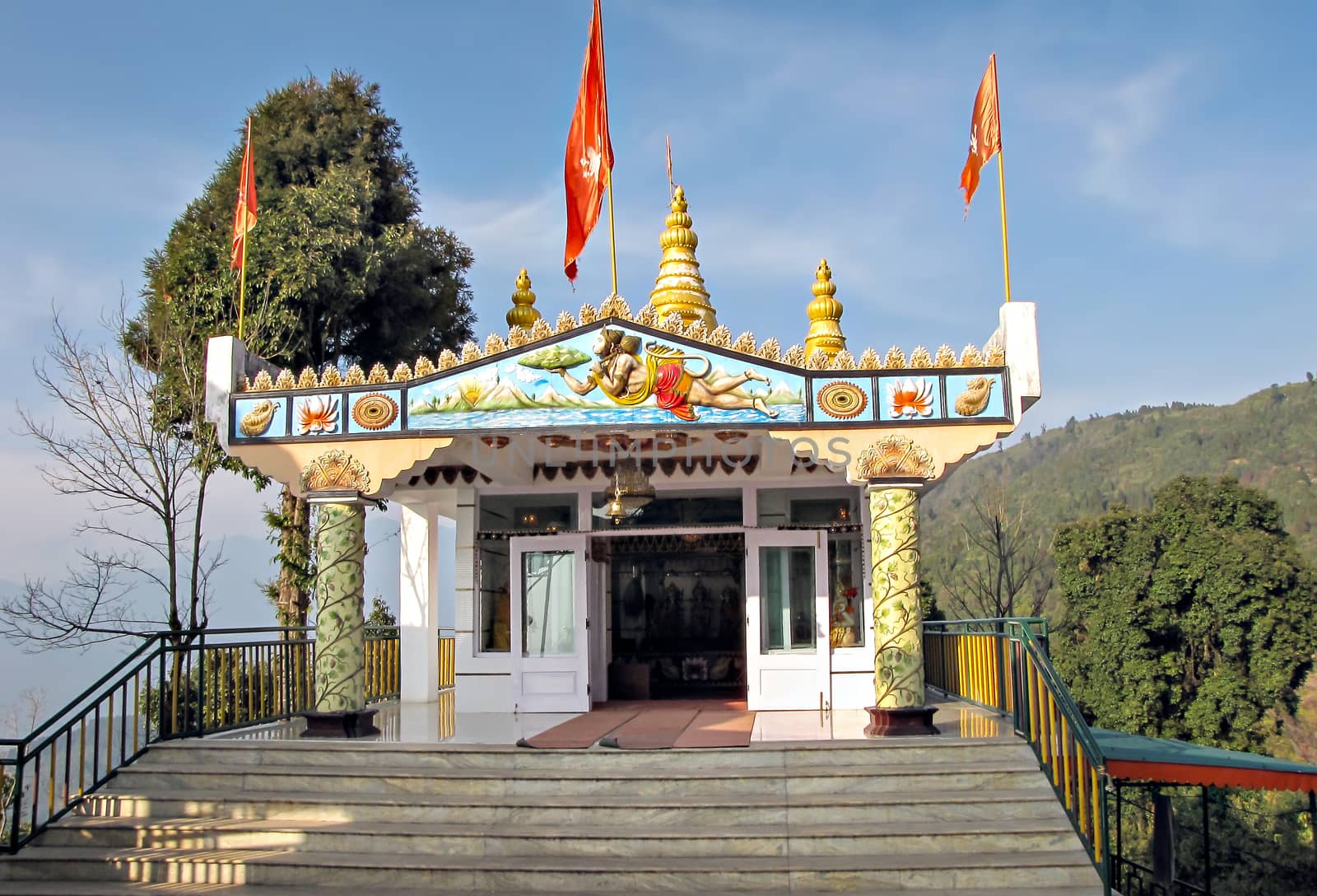 Hanuman Tok is a Hindu temple of God Hanumana, Gangtok,Sikkim,India. by lalam