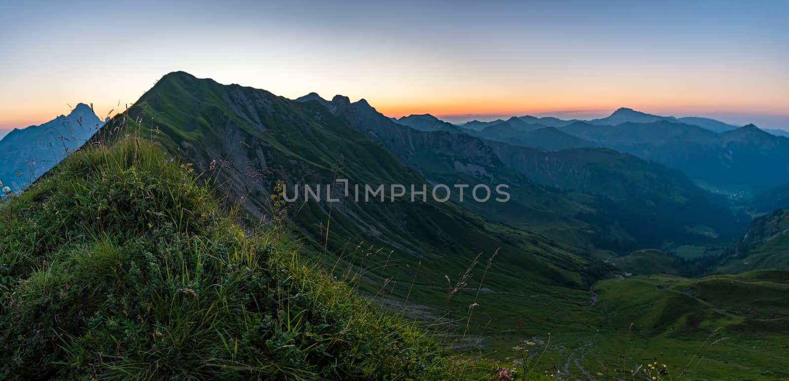 Sunset tour in the Kleinwalsertal Allgau Alps by mindscapephotos