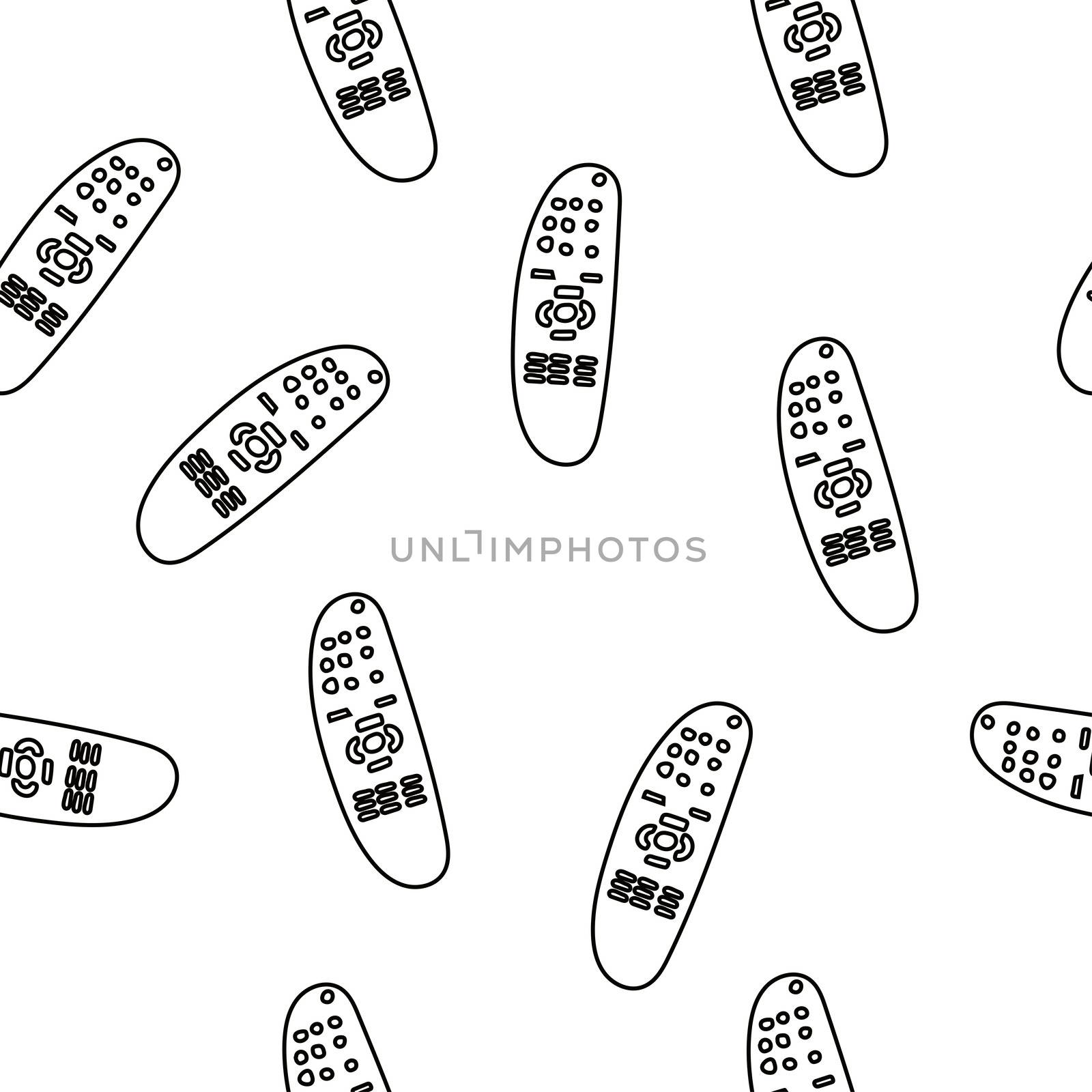 Seamless pattern. TV remote control doodle. illustration. Buttons. by zaryov