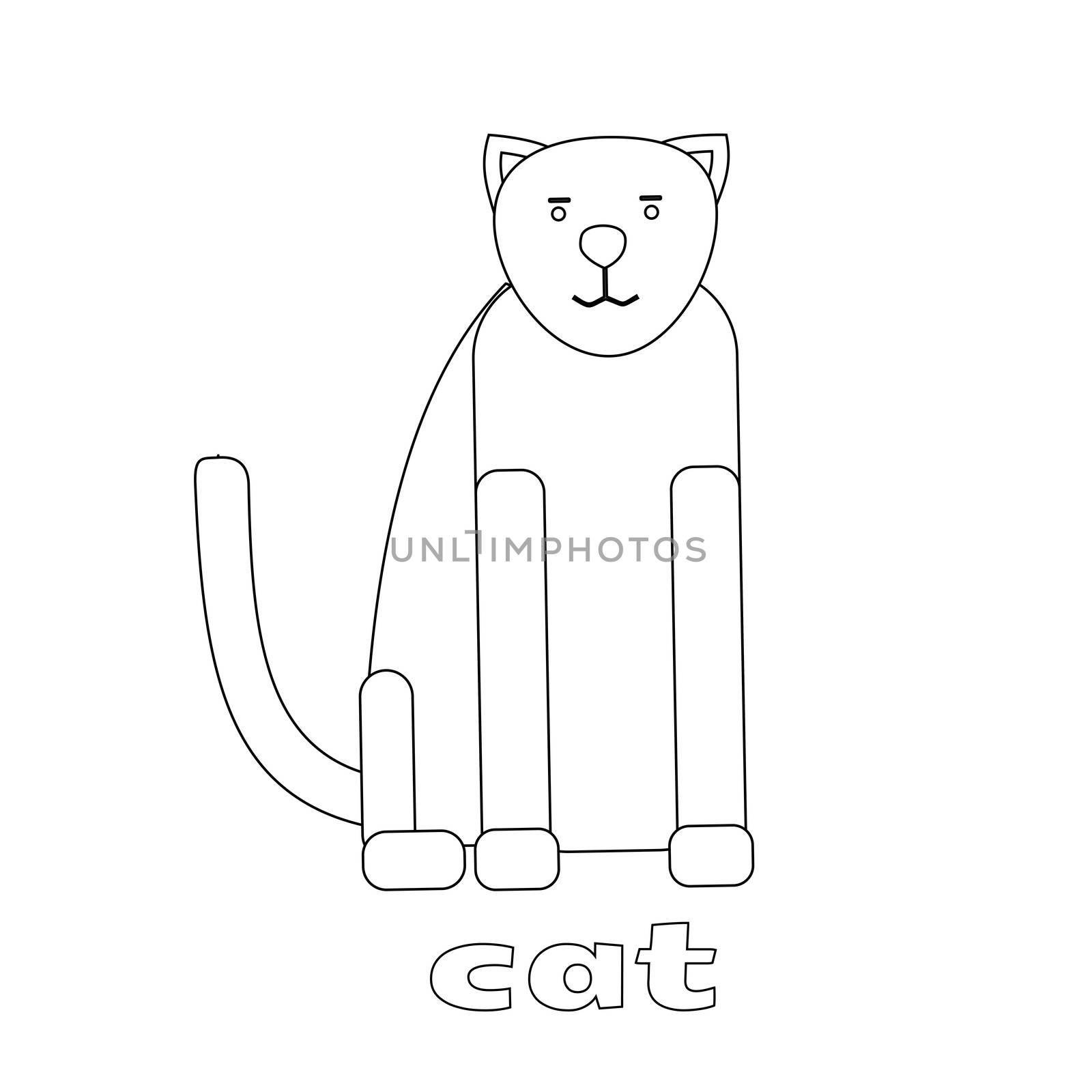 illustration of Cat cartoon - Coloring book by zaryov