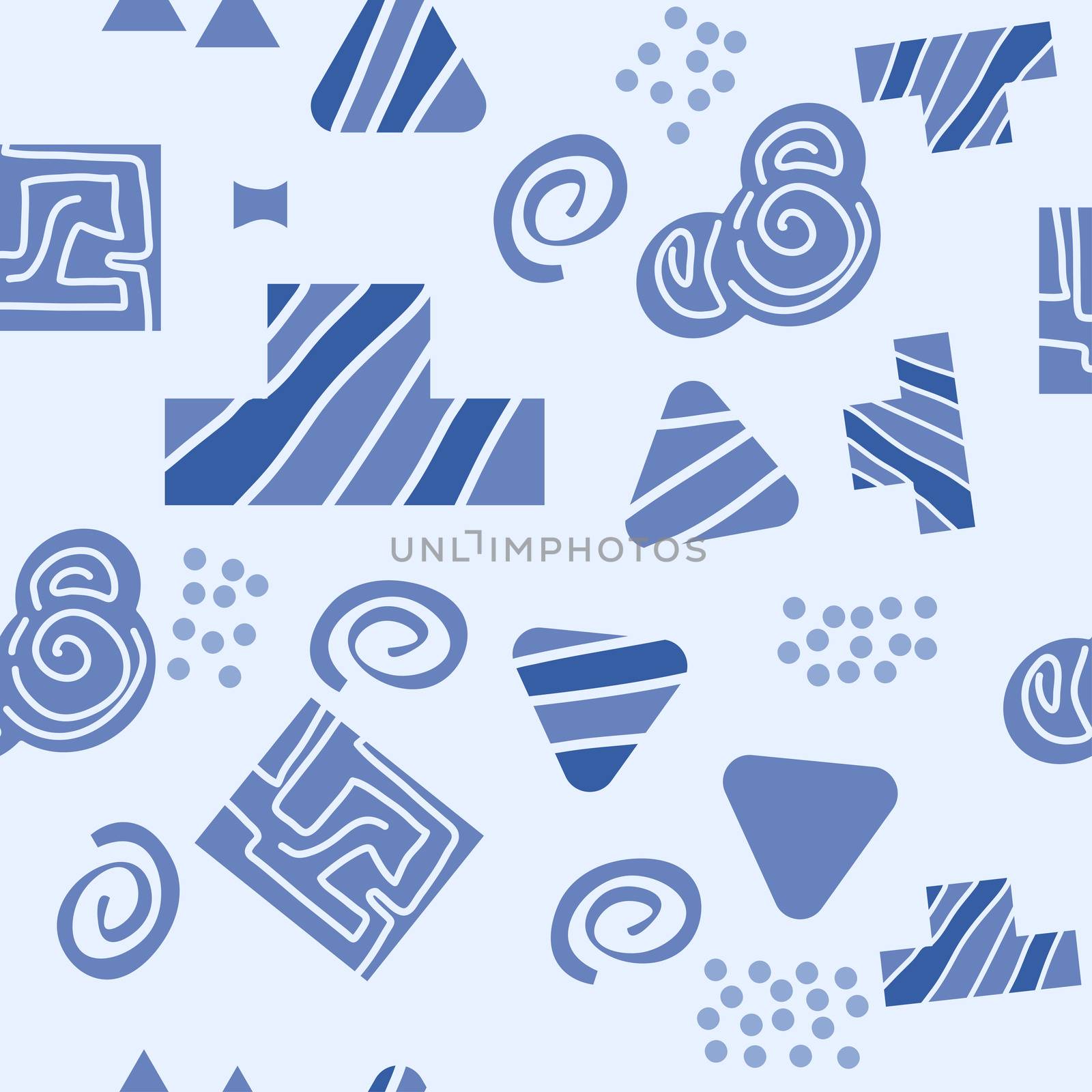 Abstract geometric seamless pattern in scandinavian style. Illustration. by zaryov