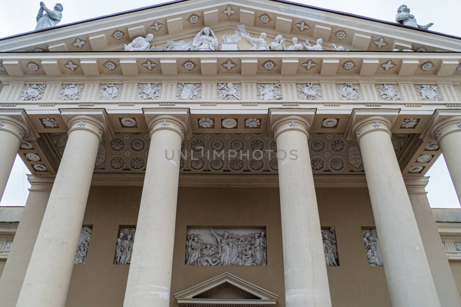 Beautiful Old Vilnius Cathedral. Lithuania Architectural Beauty View