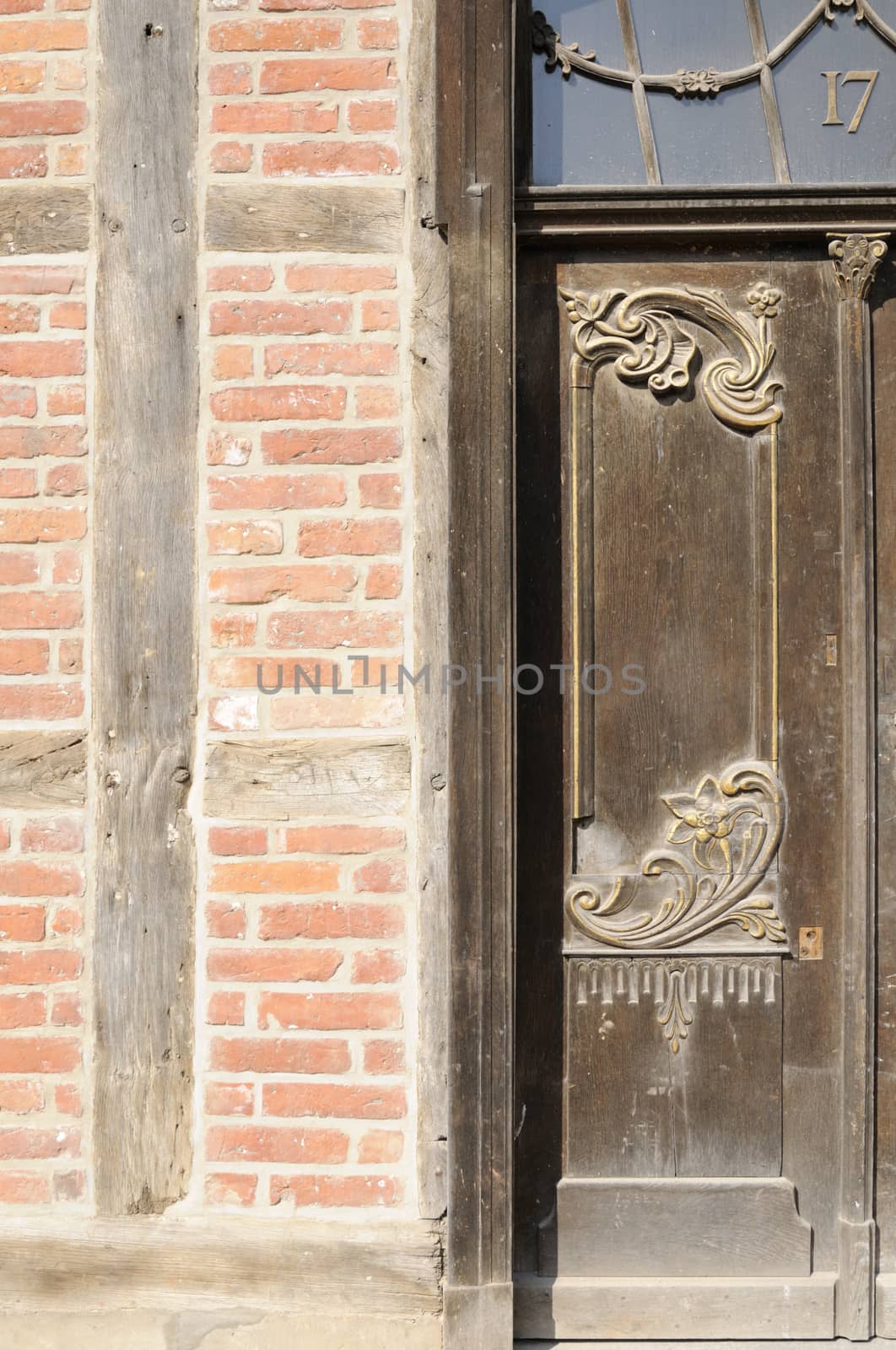 Old door in Schwerin, Germany.