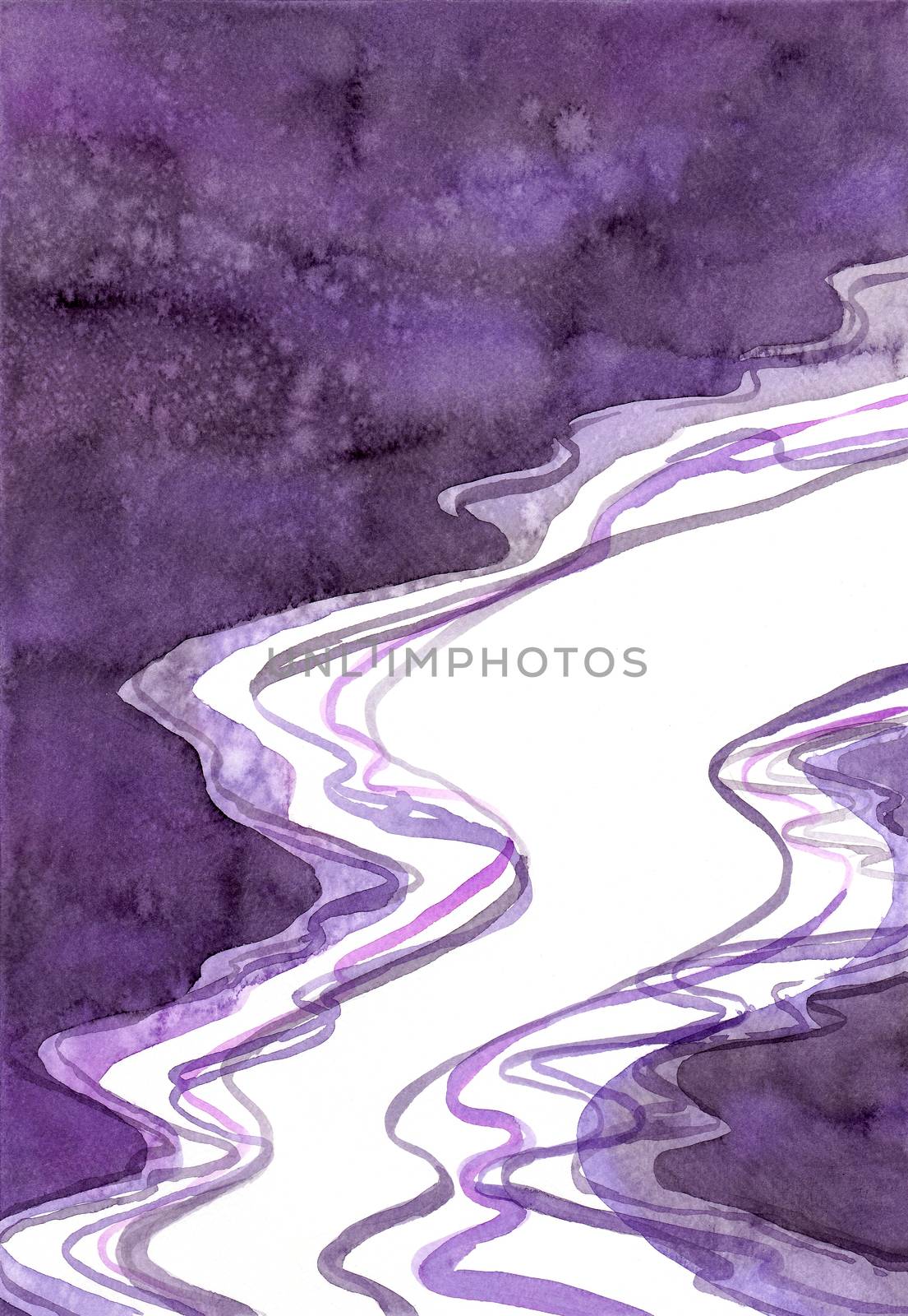 abstract hand drawn watercolor texture background. wet on wet technique. by Ungamrung