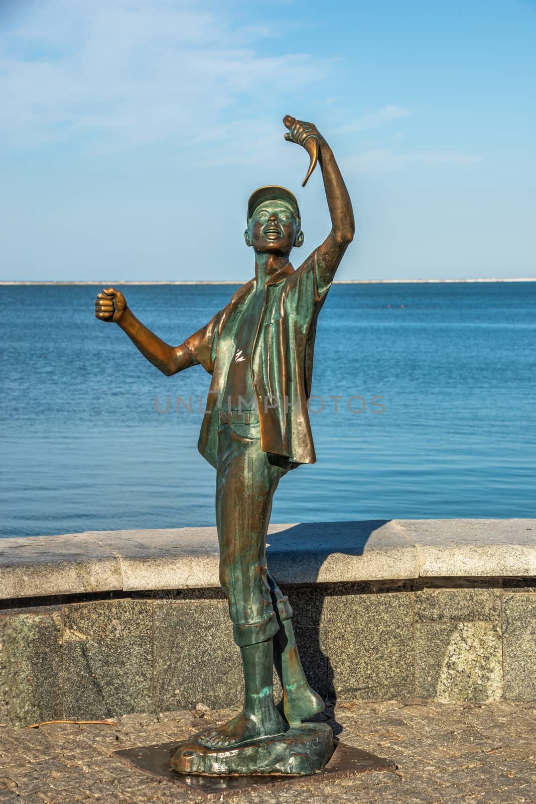 Monument to the fisherman in Berdyansk, Ukraine by Multipedia