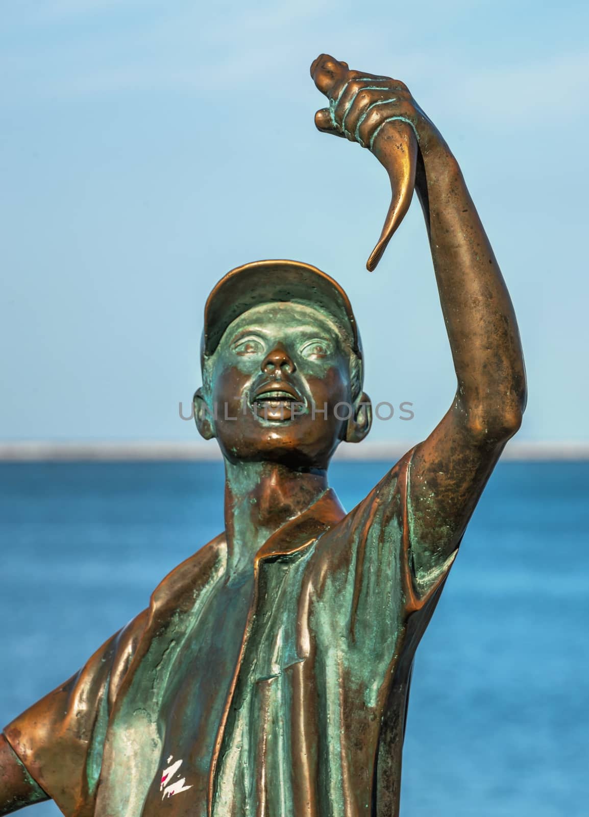 Monument to the fisherman in Berdyansk, Ukraine by Multipedia