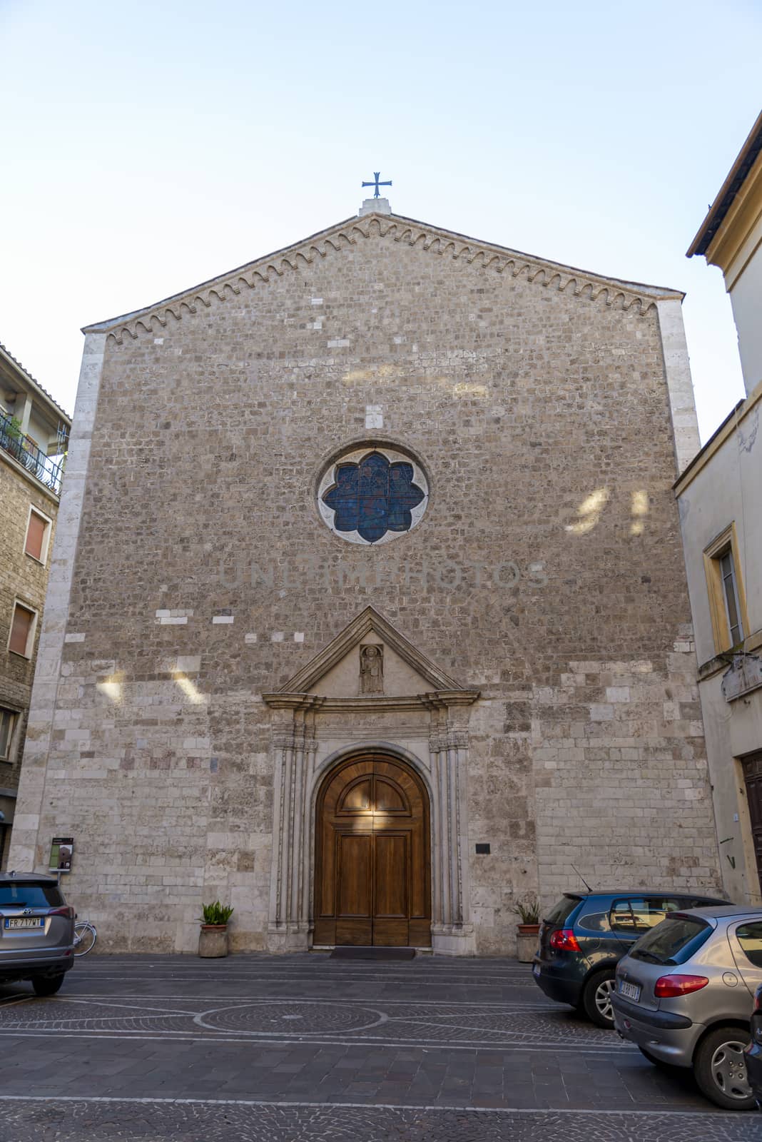 terni, italy august 28 2020: church of san pietro in the center of terni