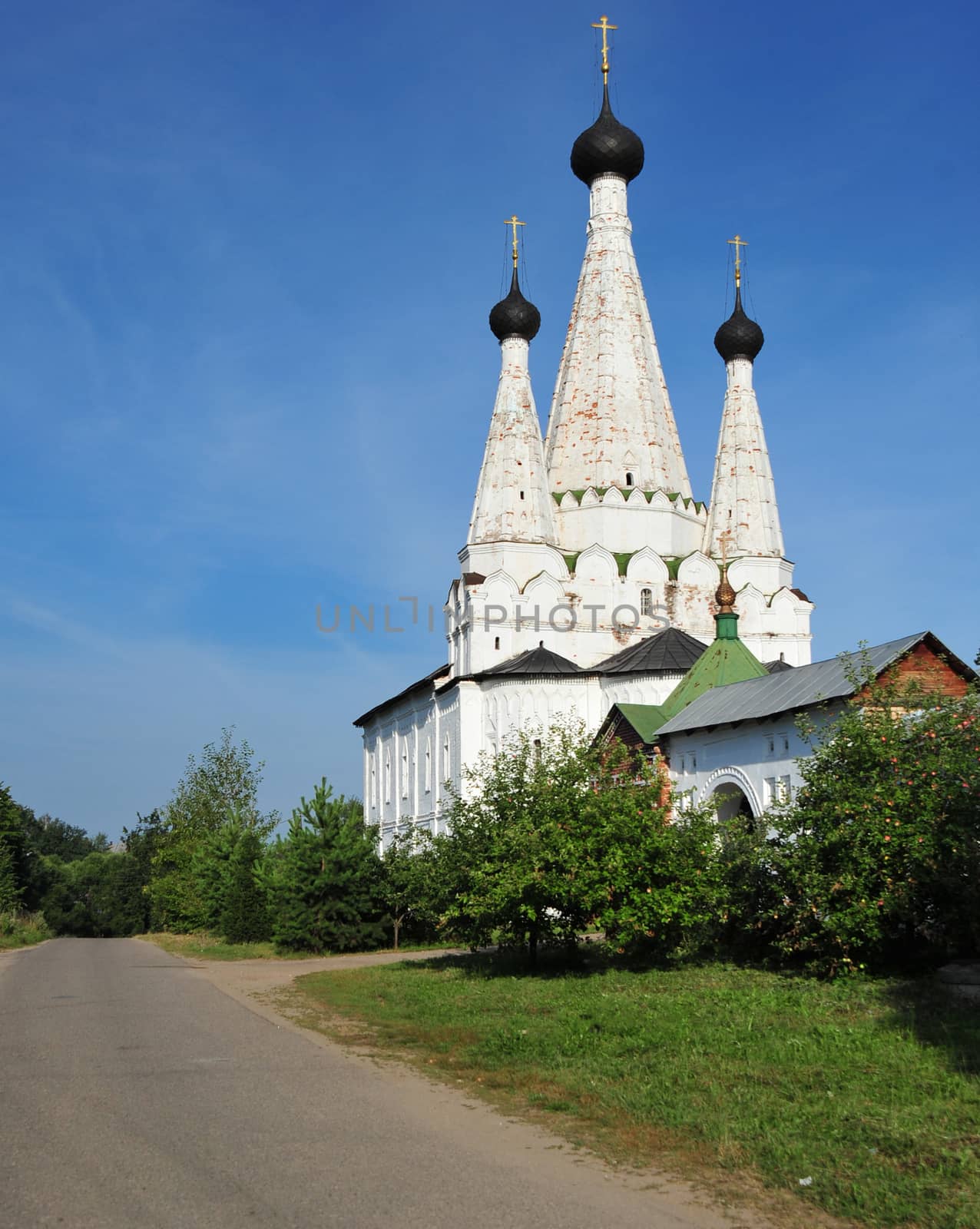 Orthodox Alekseyevsky convent in Uglich on a summer day.