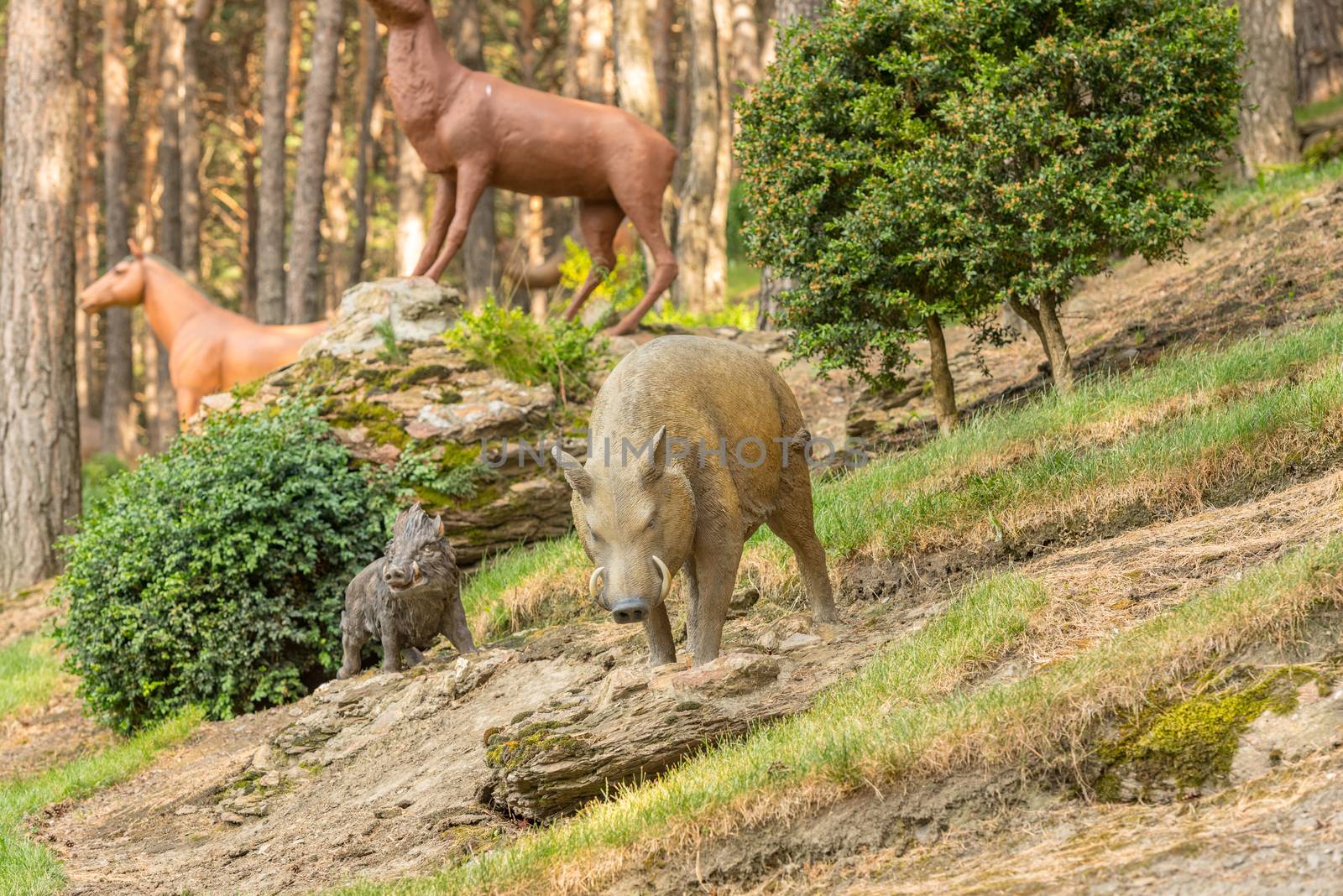 Sculptures in Jardins de Juberri in summer 2020 in the Pyrenees of Andorra. by martinscphoto