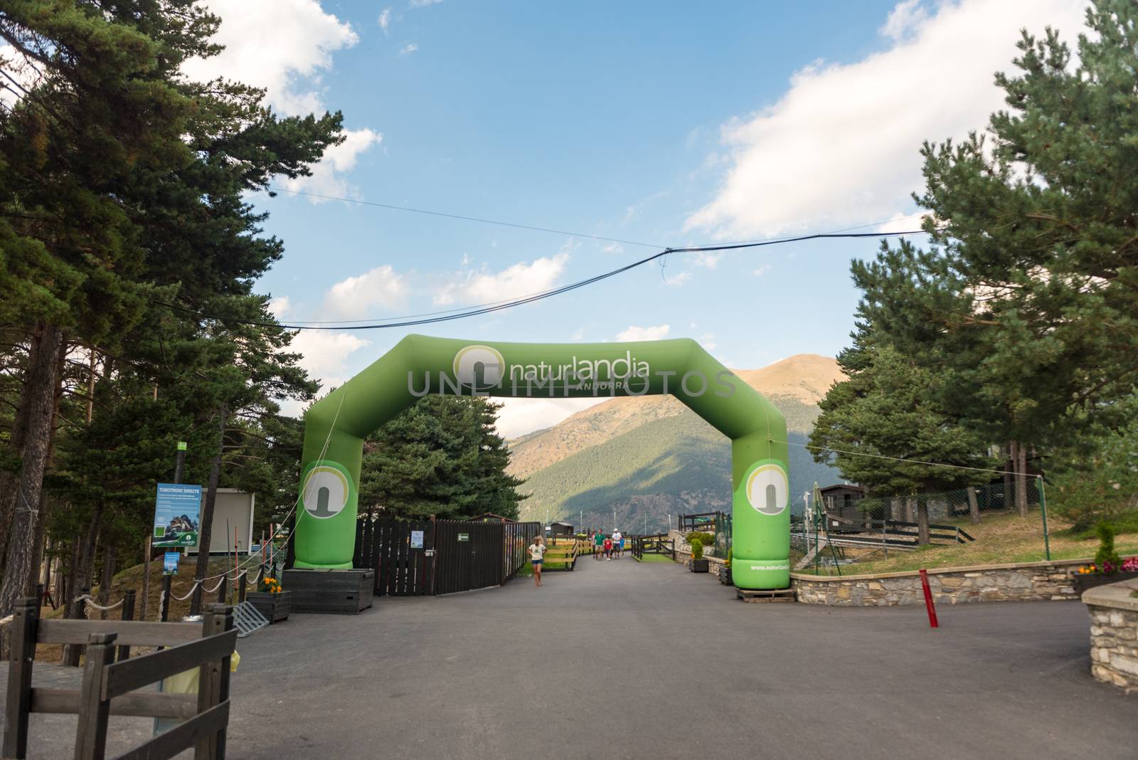 Naturlandia, Juberri Sant Julia de Loria, Andorra: August 27 2020: Naturlandia in summer 2020 in the Pyrenees of Andorra.