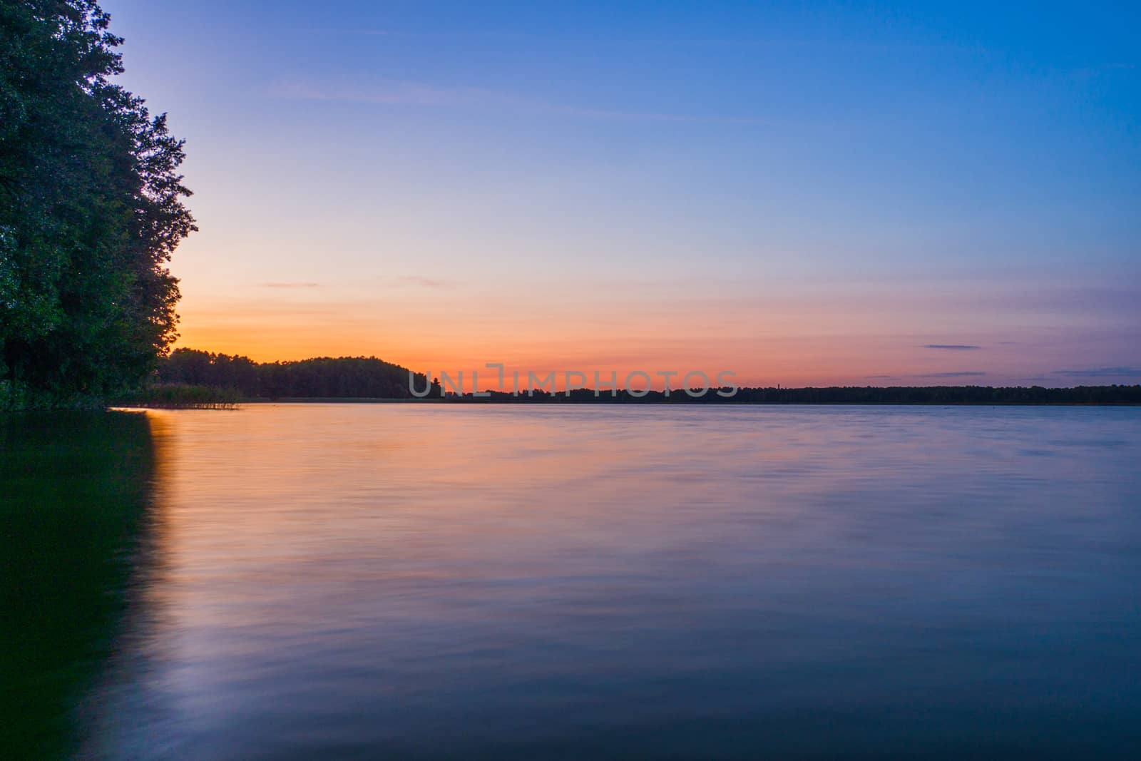 Beautiful View of Sunset on The Lake.