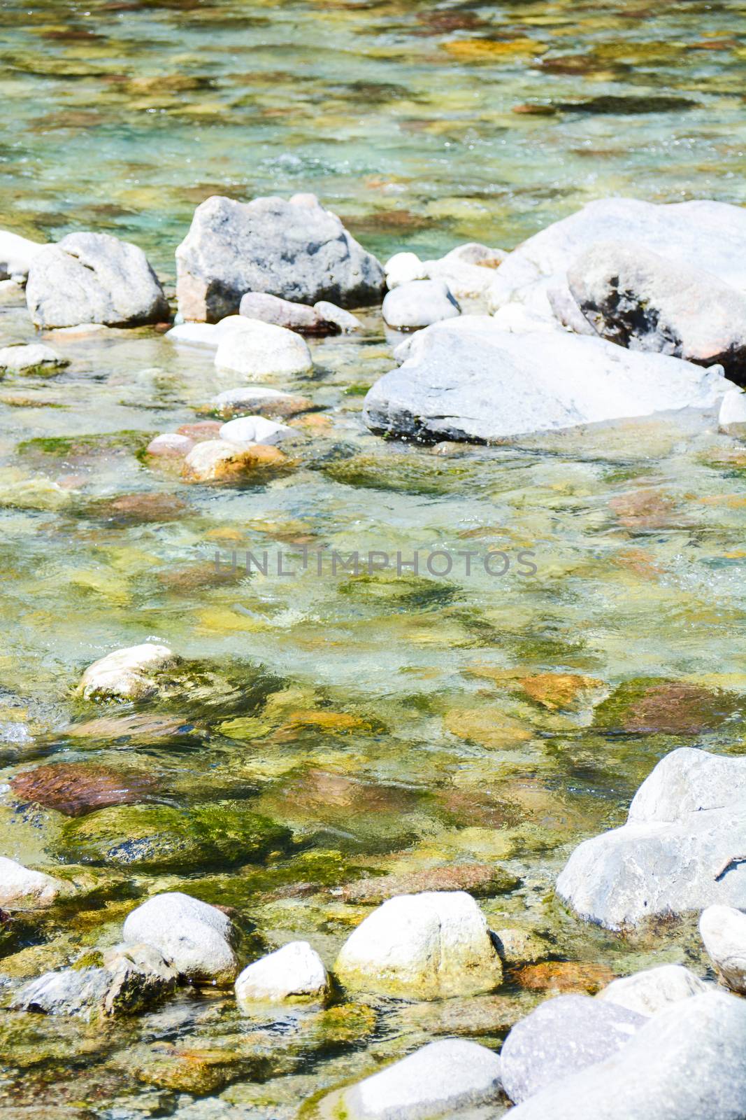 river and stones as nature background