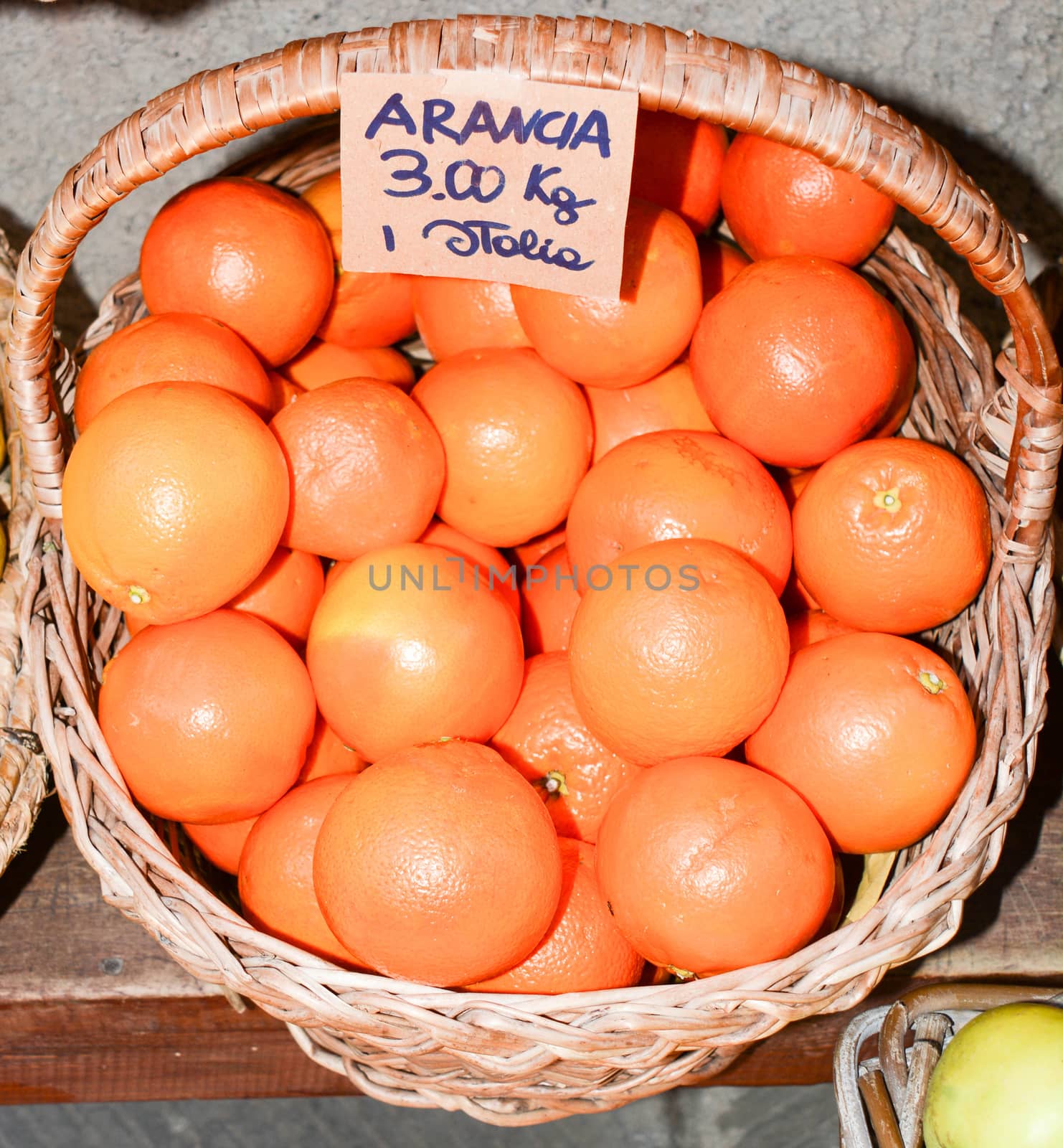 original italian oranges freshly picked as background