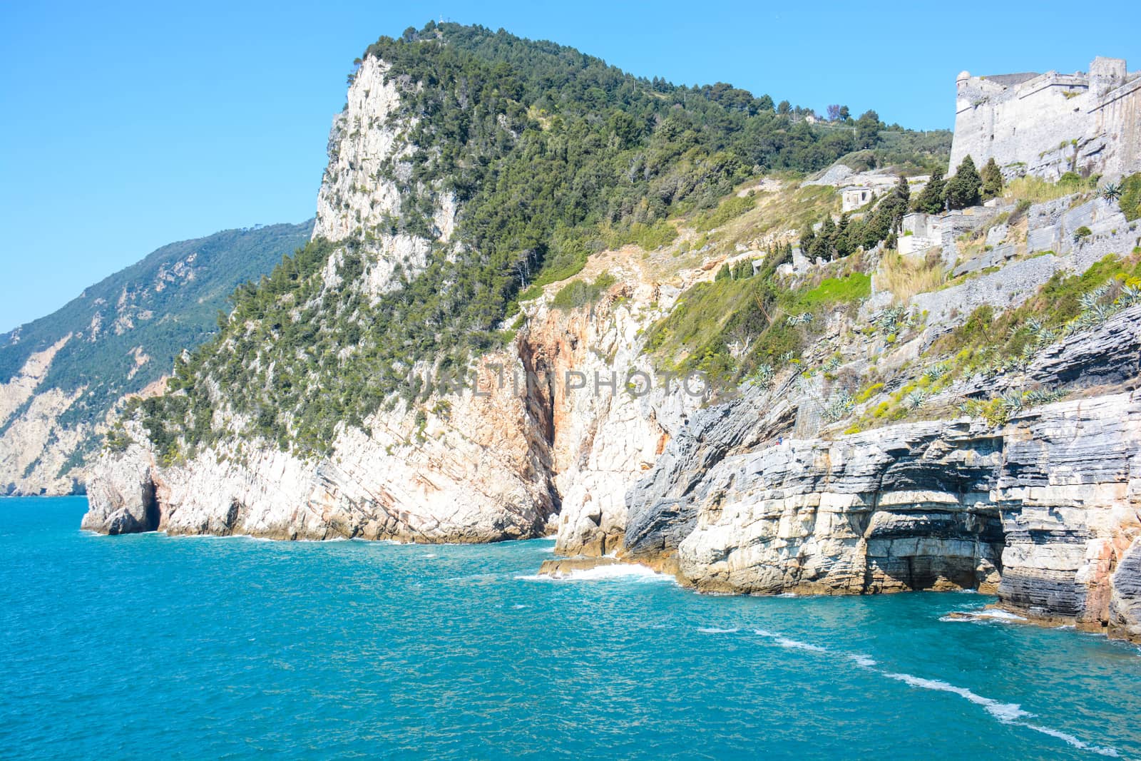 rare view of byron cave in italy portovenere