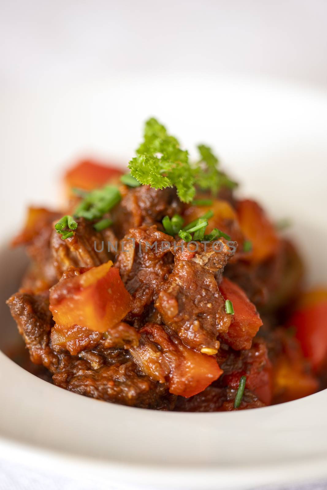 hungarian goulash with meat and potatoes