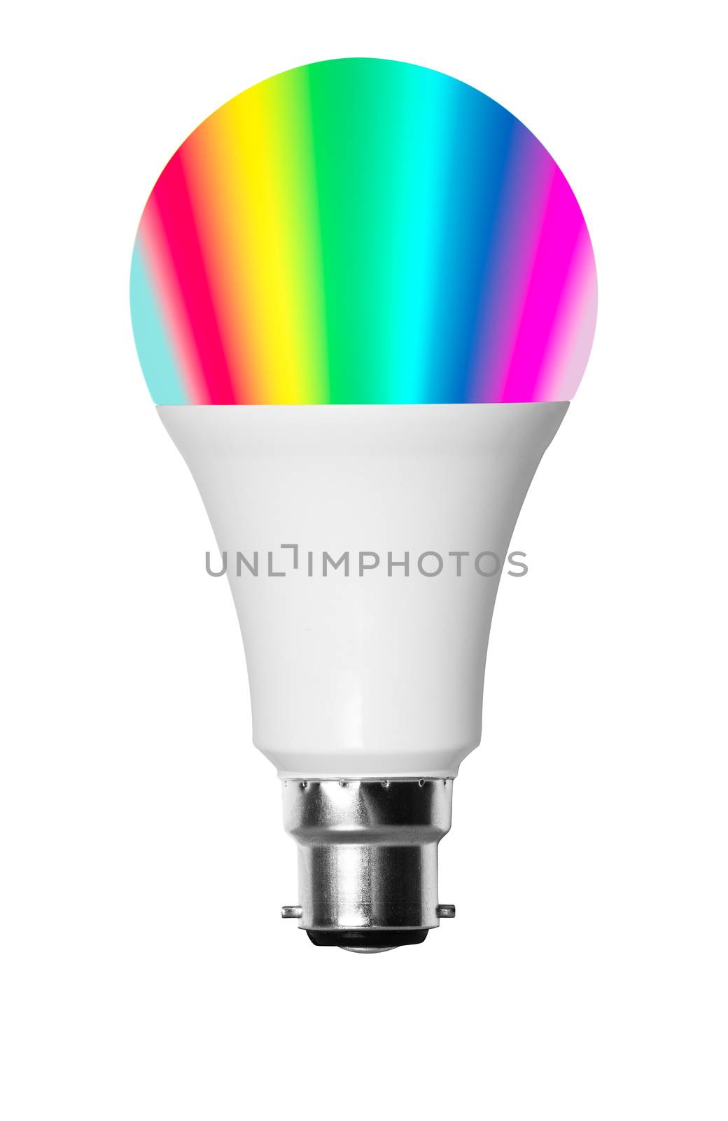 Isolated smart multi-colour LED bulb with bayonet connector for UK style lamps by steheap