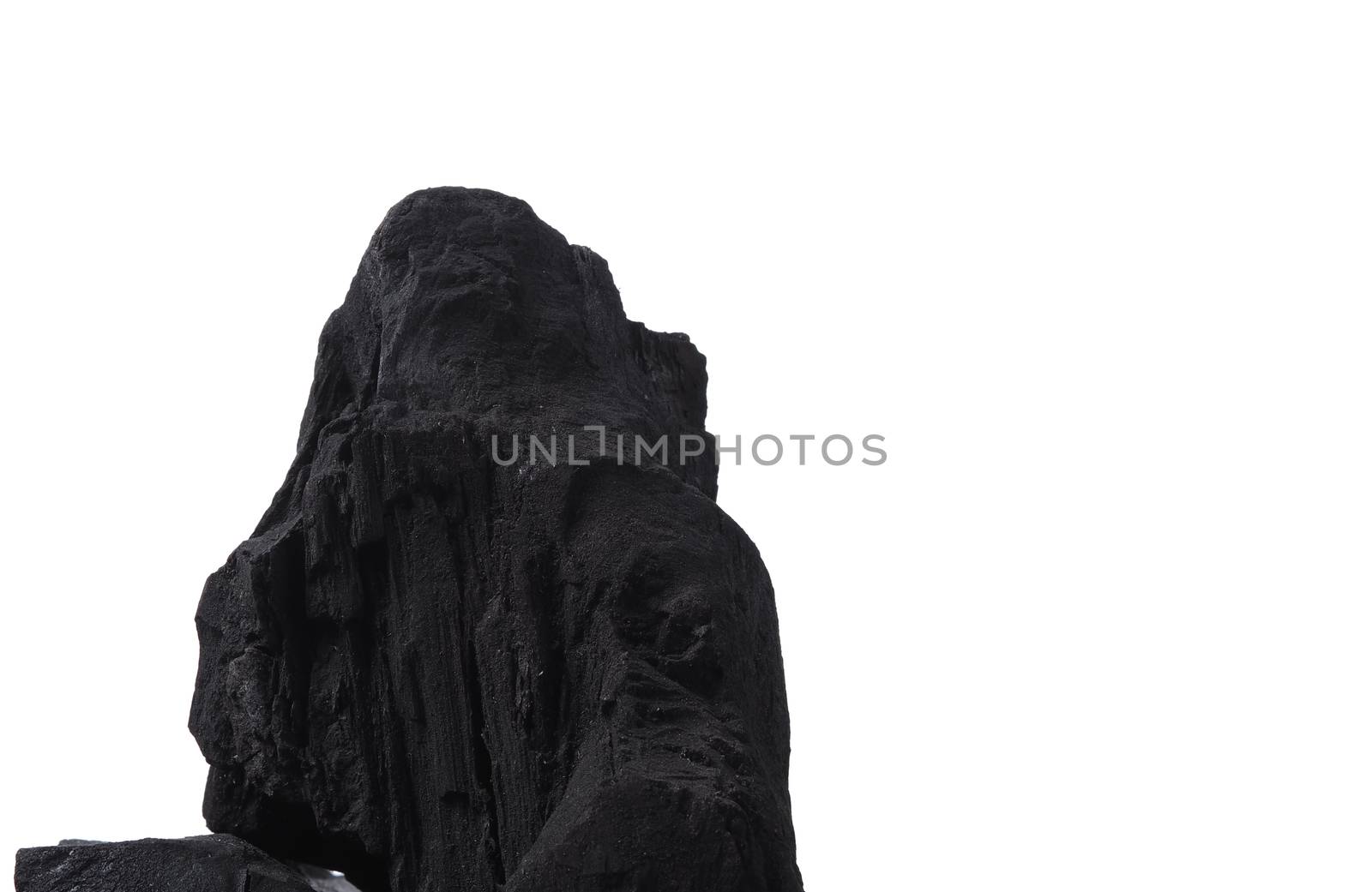 Group of charcoal black color made from real wood in studio clos by gnepphoto