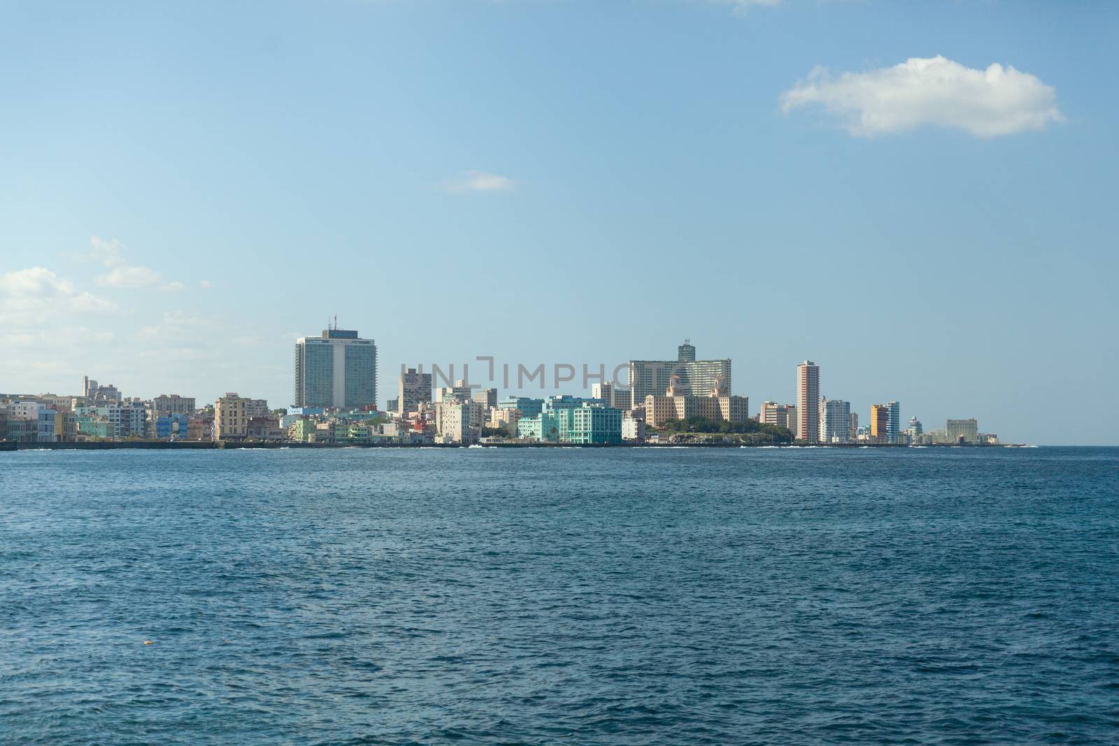 Malecon and Havana view from the sea, Cuba