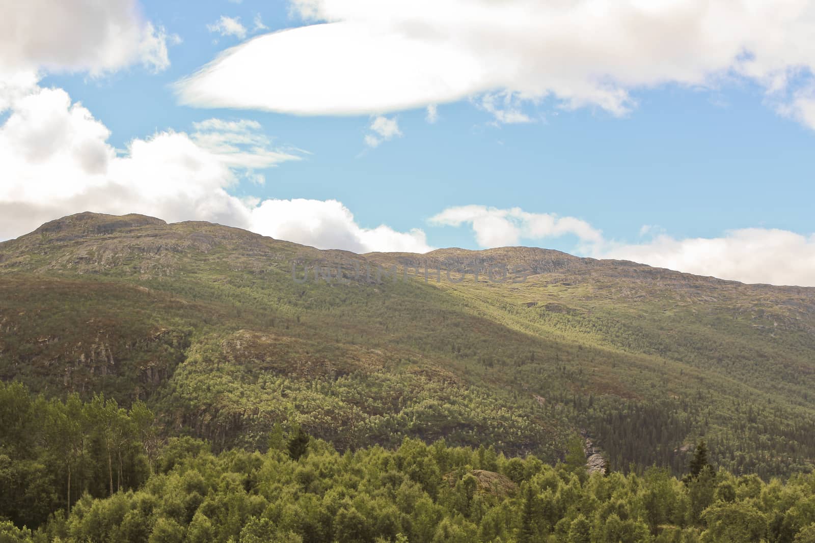 Spectacular landscape with mountains and valleys in beautiful Hemsedal, Buskerud, Norway.