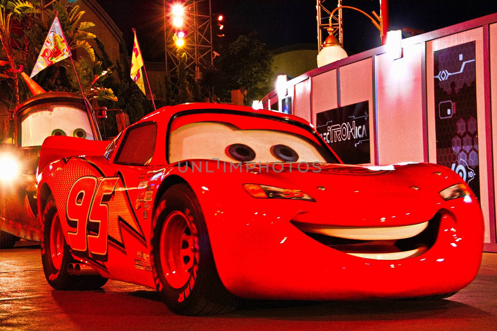 Anaheim, CA/USA - Nov 26, 2010 : Cars Lightning McQueen in the Disney Pixar California Adventure parade at Disneyland in Anaheim. by USA-TARO