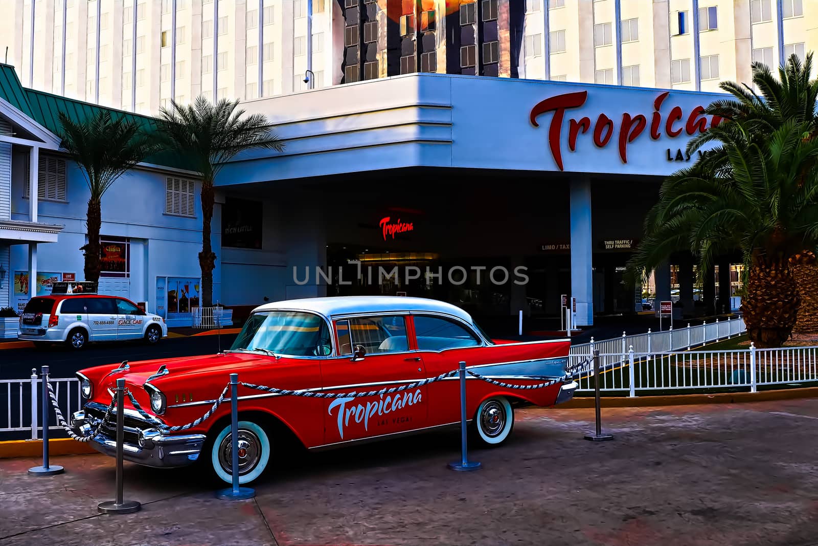 Las Vegas,NV/USA - Oct 06,2016 : View of the Tropicana Hotel and Casino and Resorts in Las Vegas. The Tropicana opened in 1957 and it is the one of the oldest hotels on the Las Vegas Strip.