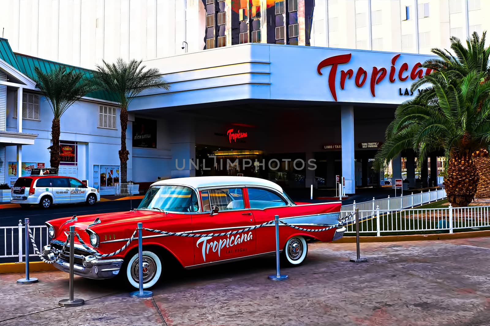 Las Vegas,NV/USA - Oct 06,2016 : View of the Tropicana Hotel and Casino and Resorts in Las Vegas. The Tropicana opened in 1957 and it is the one of the oldest hotels on the Las Vegas Strip.