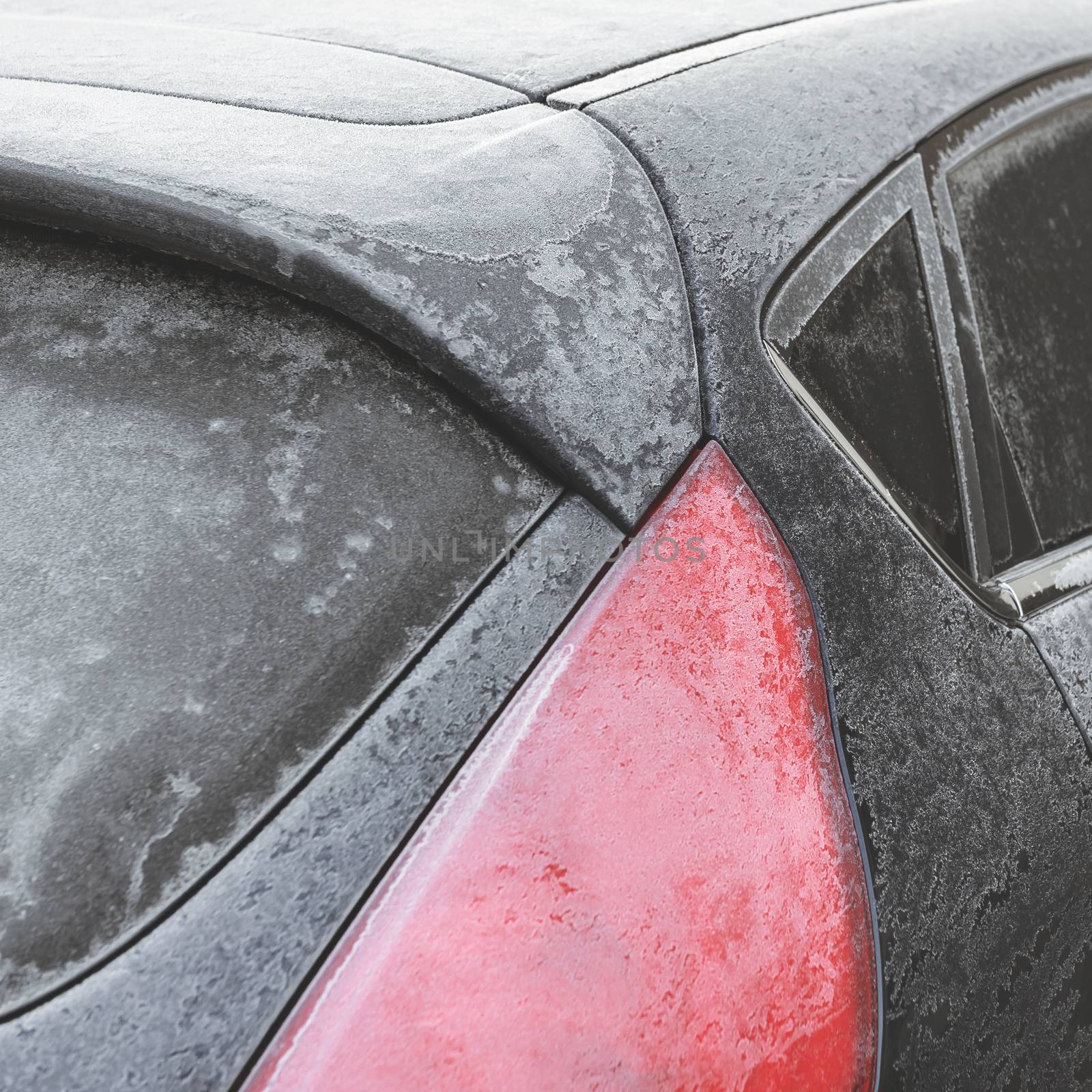 Frozen car glass icy background. Icy accumulation. Ideal for concepts.