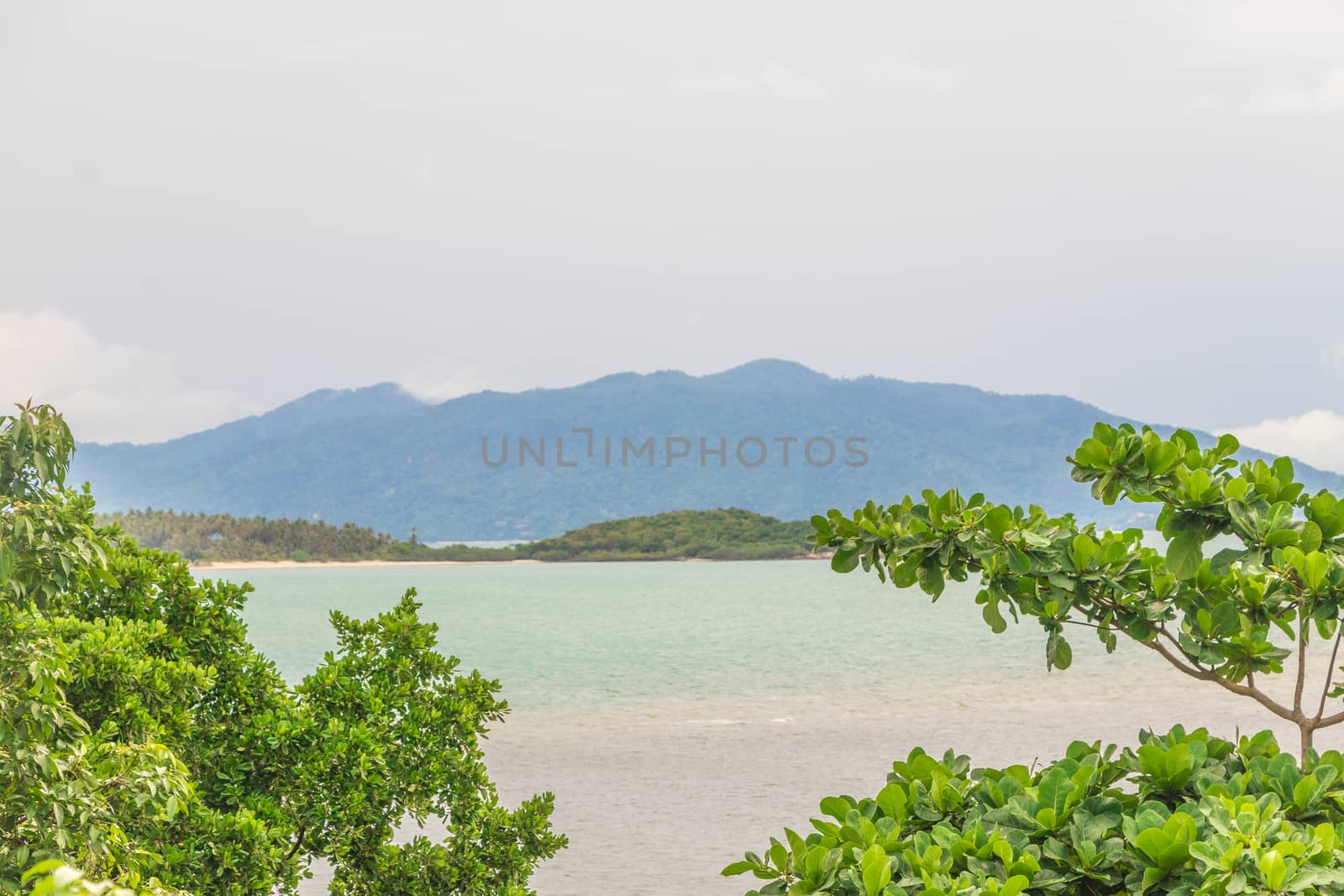 Koh Samui island, Surat Thani, Thailand. Turquoise water huge mountains. by Arkadij