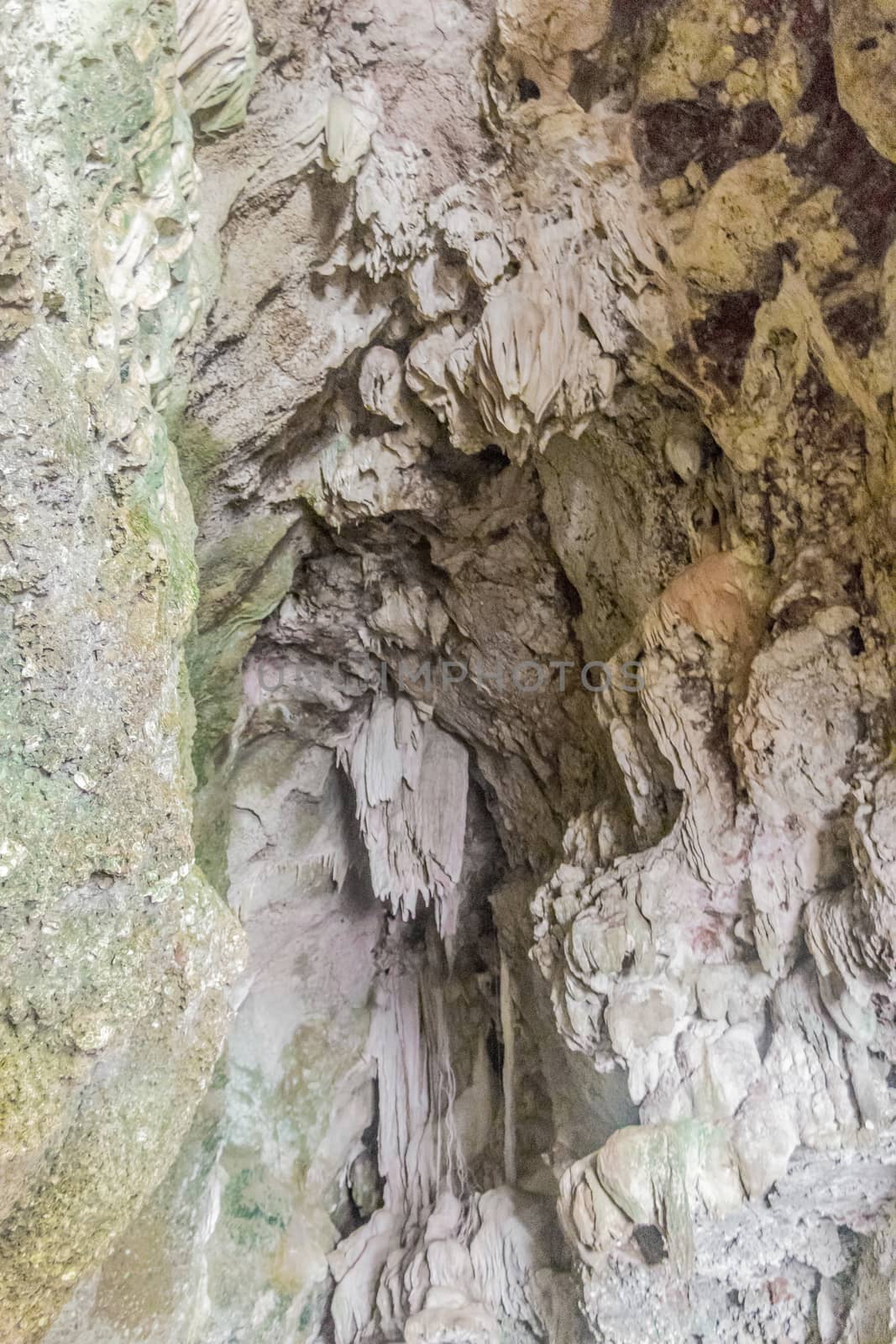 Beautiful cliff stone and rock formations in Cave, Ko Hong Island, Thailand.