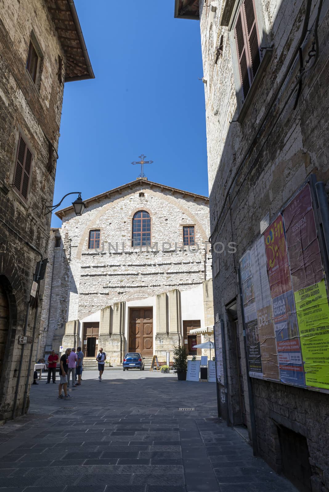 church of san domenico in the center of the town of Gubbio by carfedeph