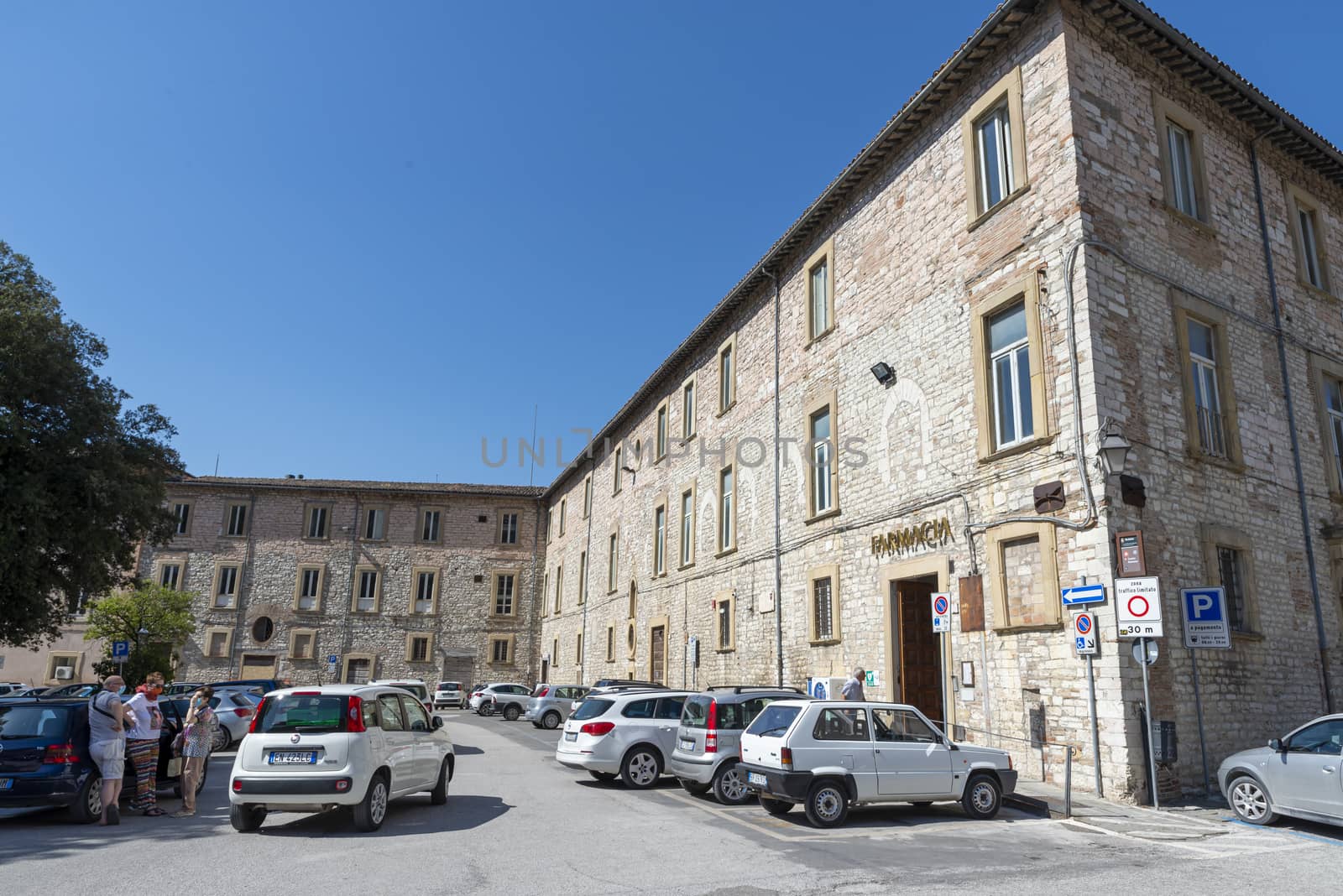 gubbio,italy august 29 2020:Upper Tiber health unit in the town of Gubbio